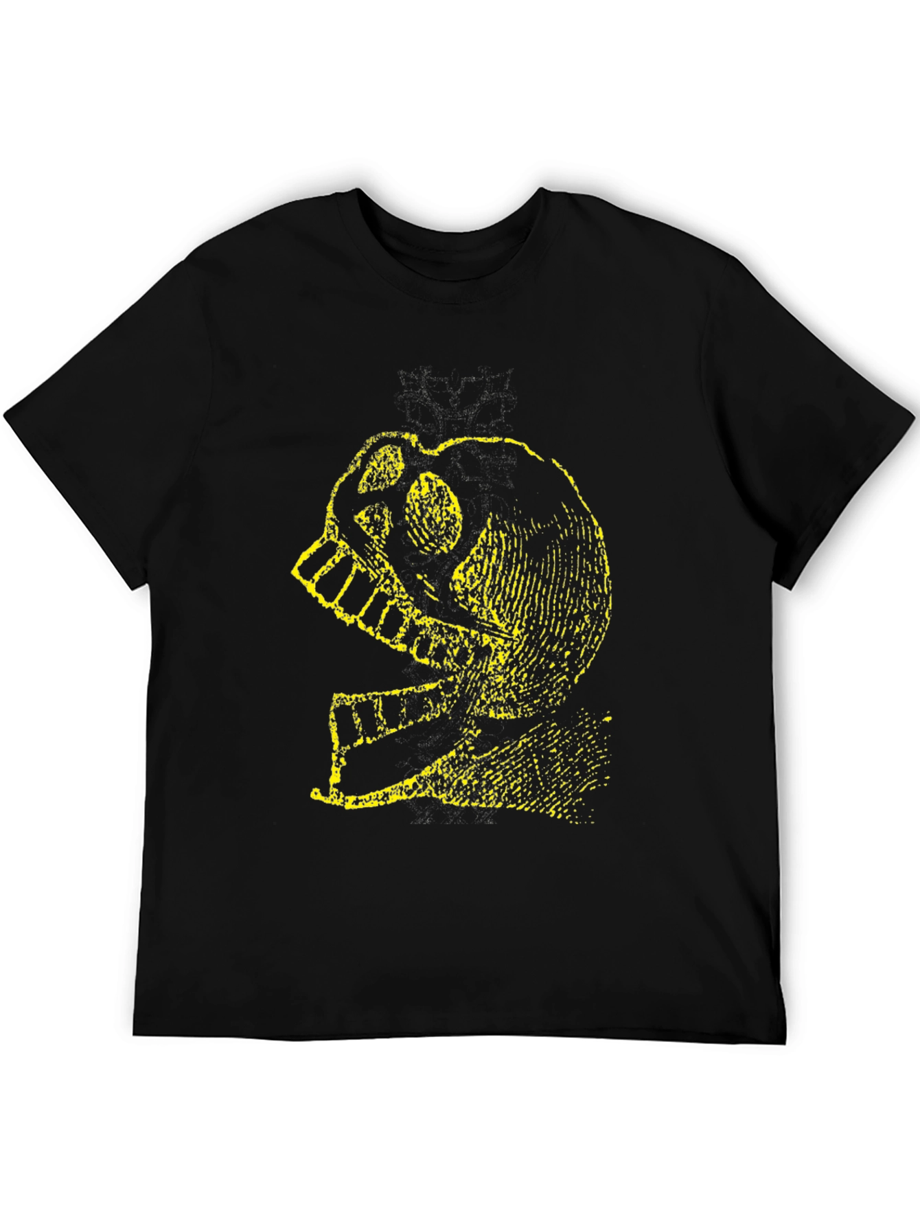 Skull Knight Graphic Tee - Black Cotton T-Shirt