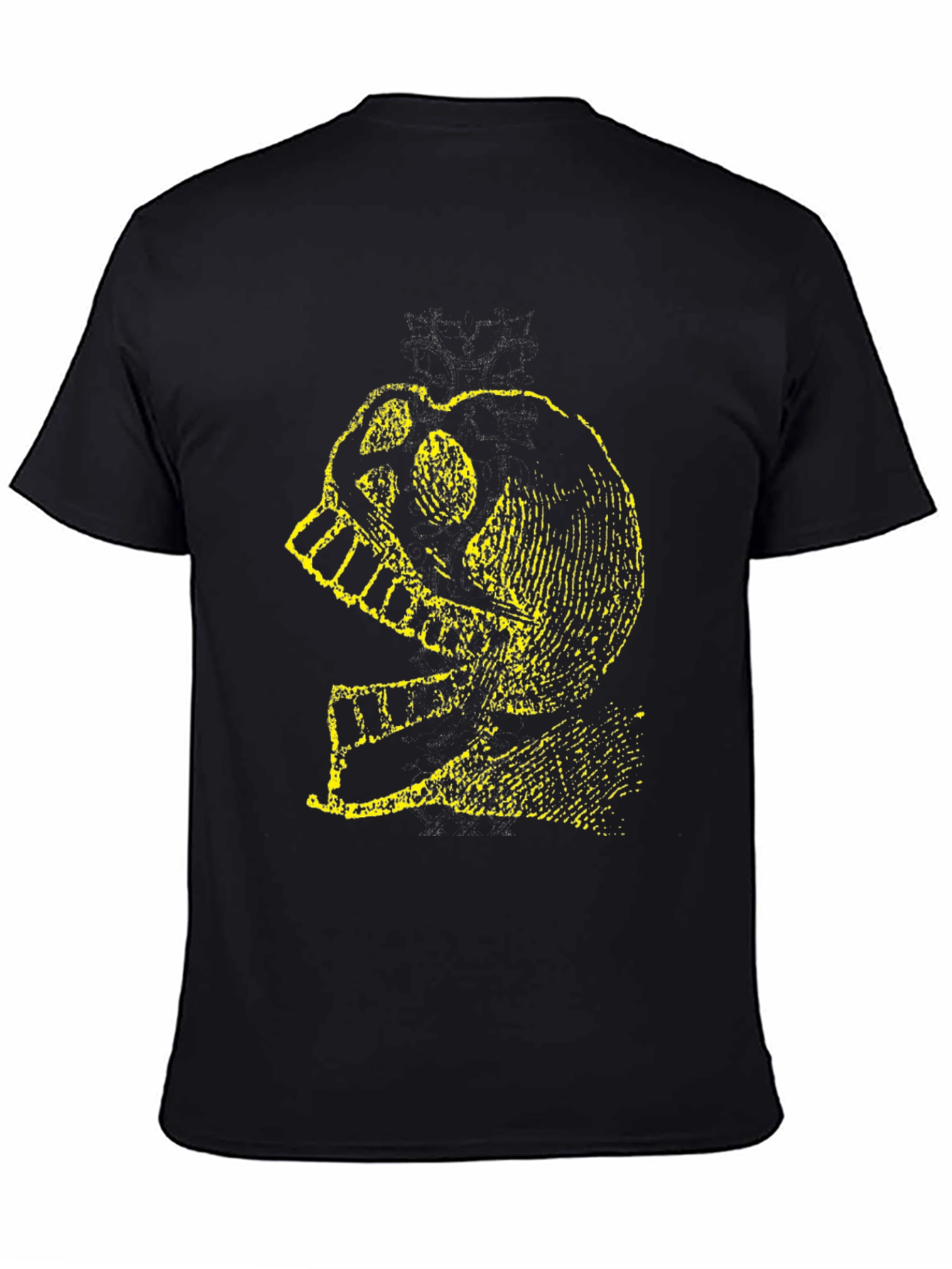 Skull Knight Graphic Tee - Black Cotton T-Shirt