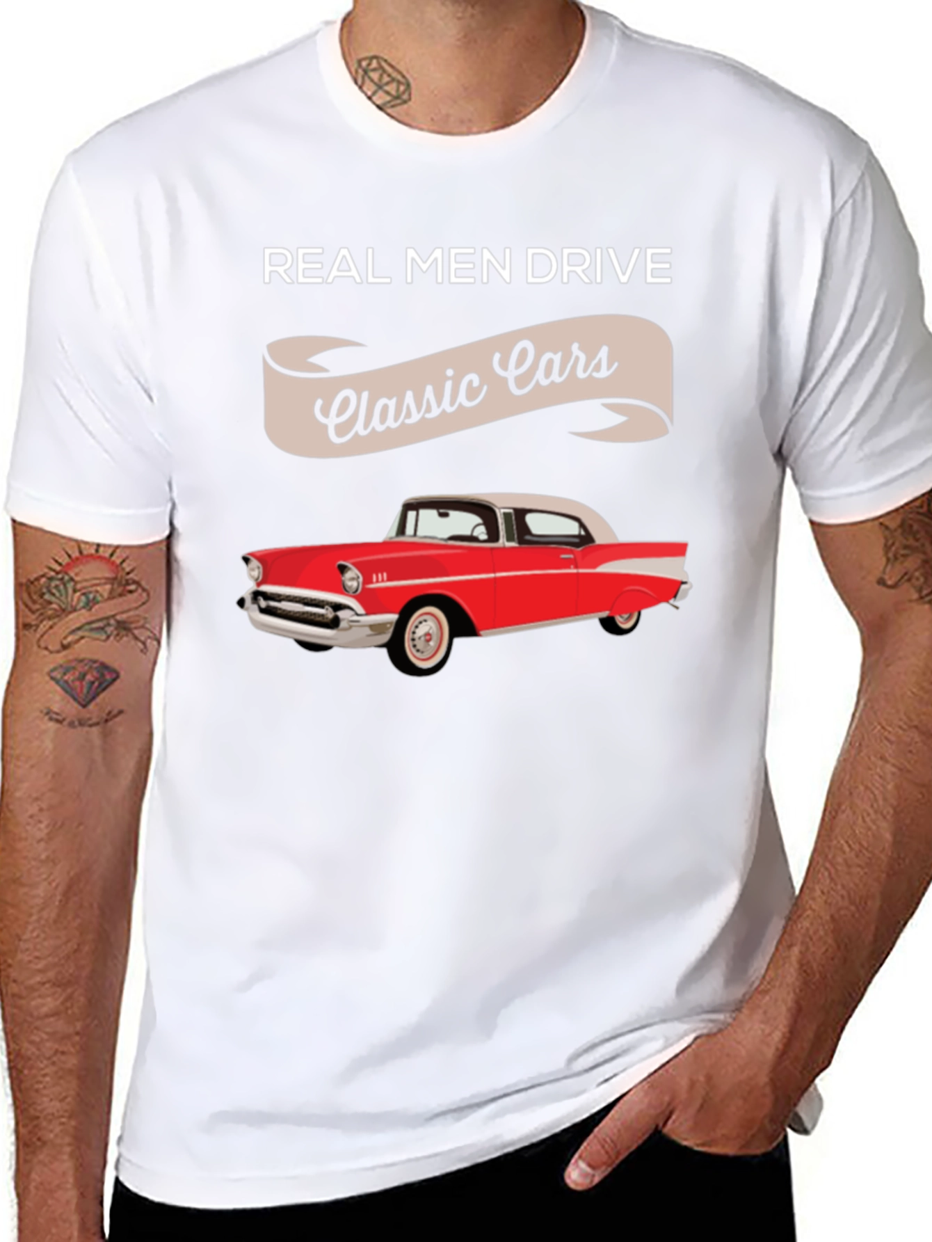 Real Men Drive Classic Cars T-Shirt