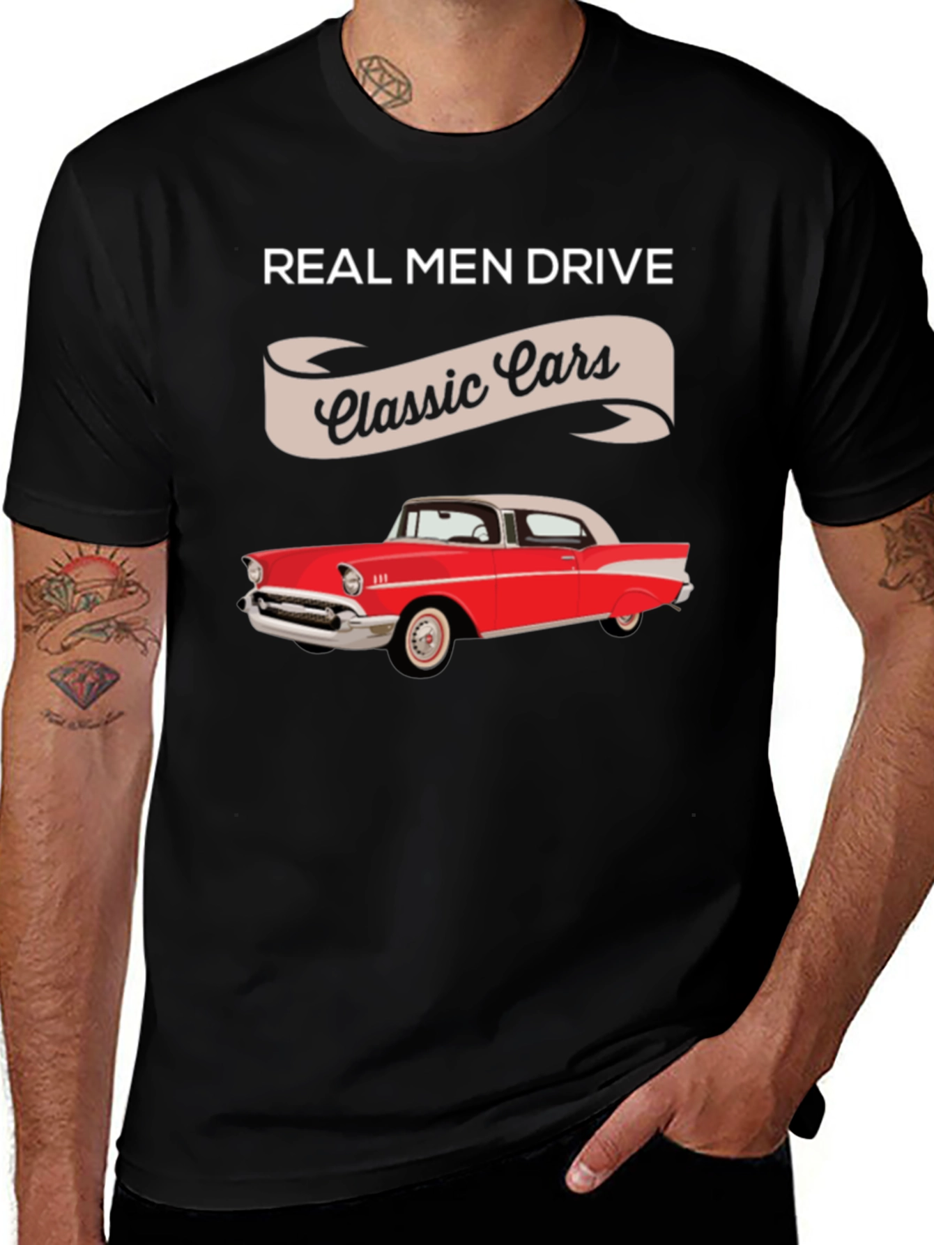 Real Men Drive Classic Cars T-Shirt