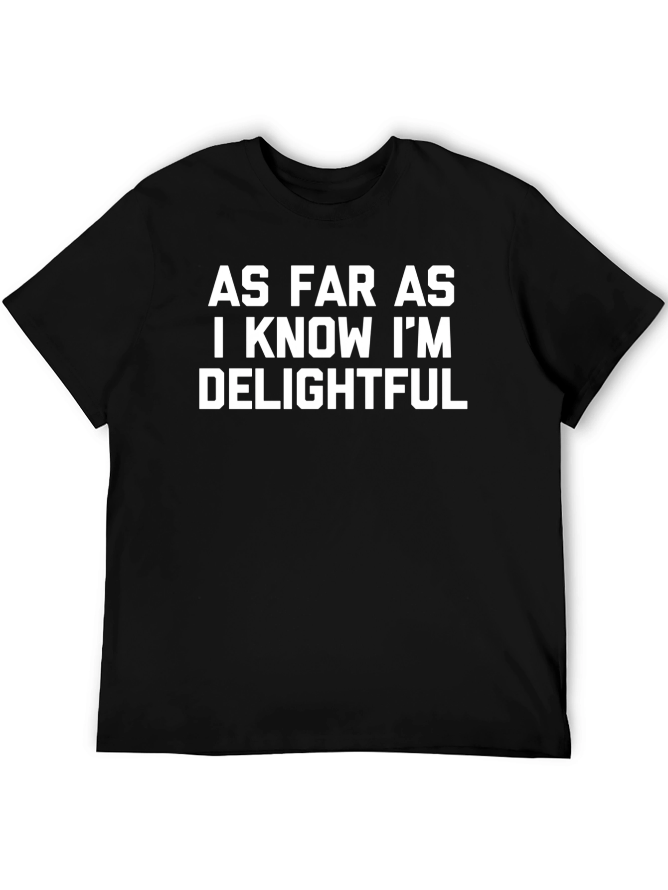 Delightful Graphic Tee - Black Cotton Comfort