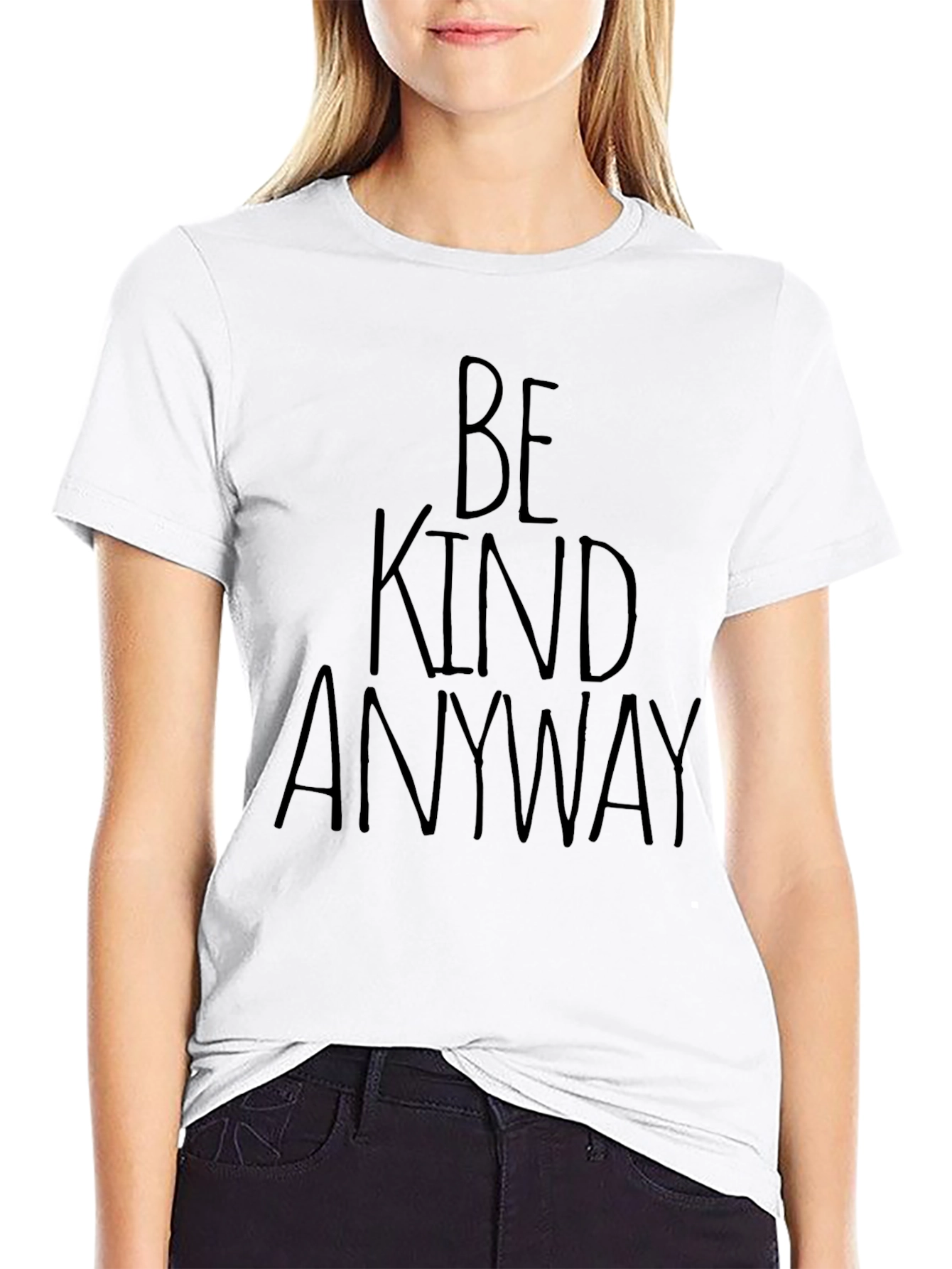 Be Kind Anyway Black Graphic Tee