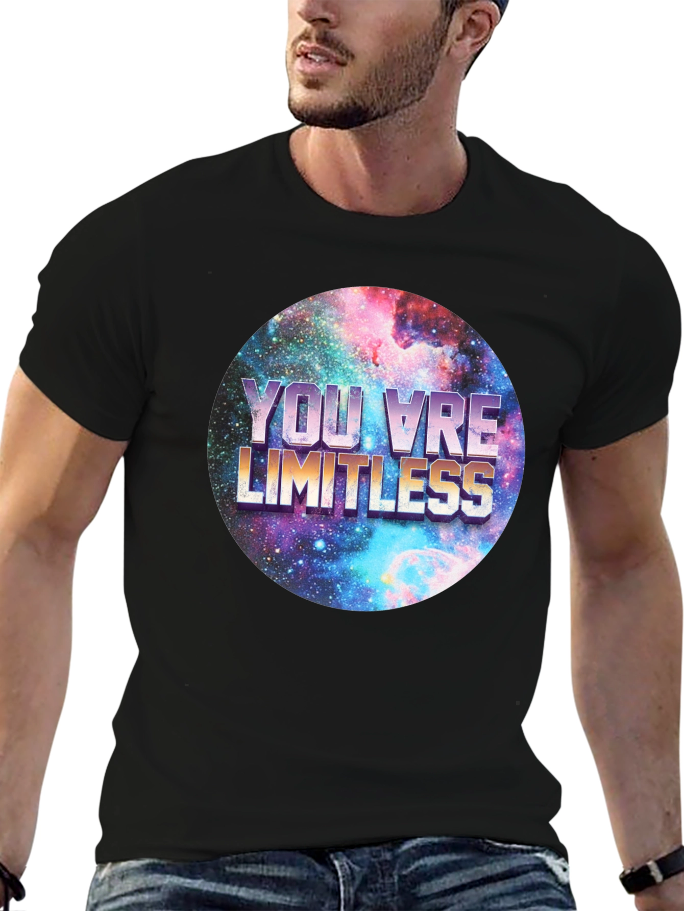 Limitless Galaxy Graphic Tee - Mens Black T-Shirt