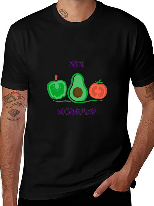 Veganuary T-Shirt with Vegetable Design