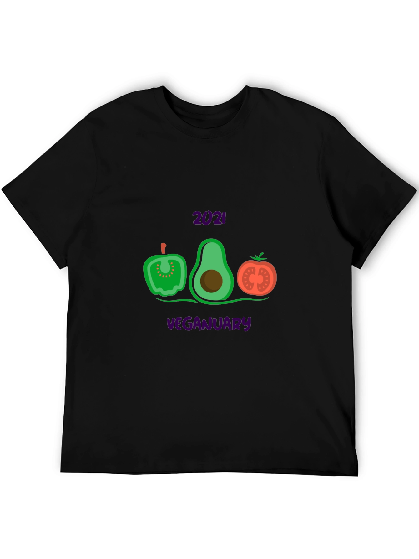 Veganuary T-Shirt with Vegetable Design