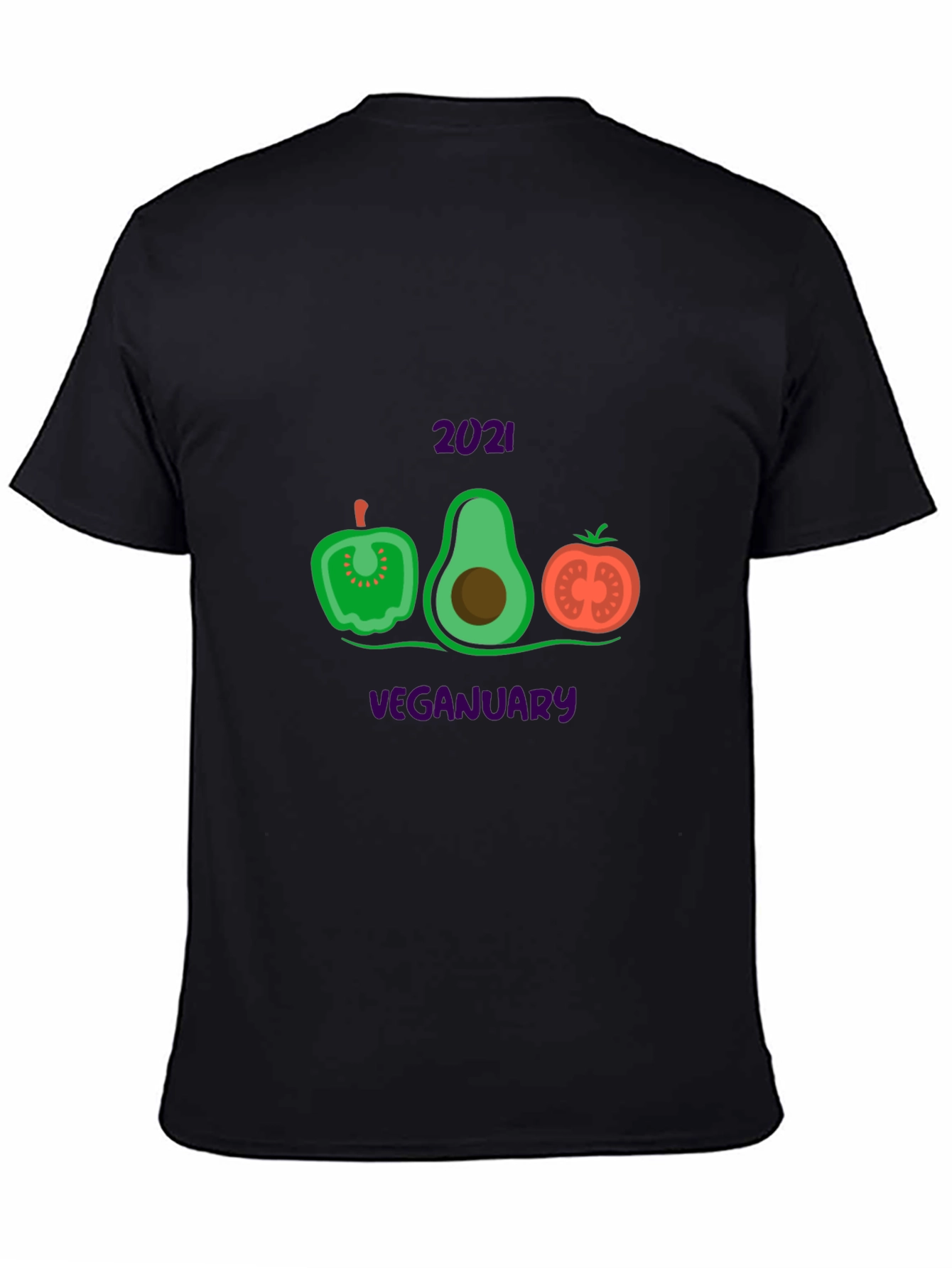 Veganuary T-Shirt with Vegetable Design