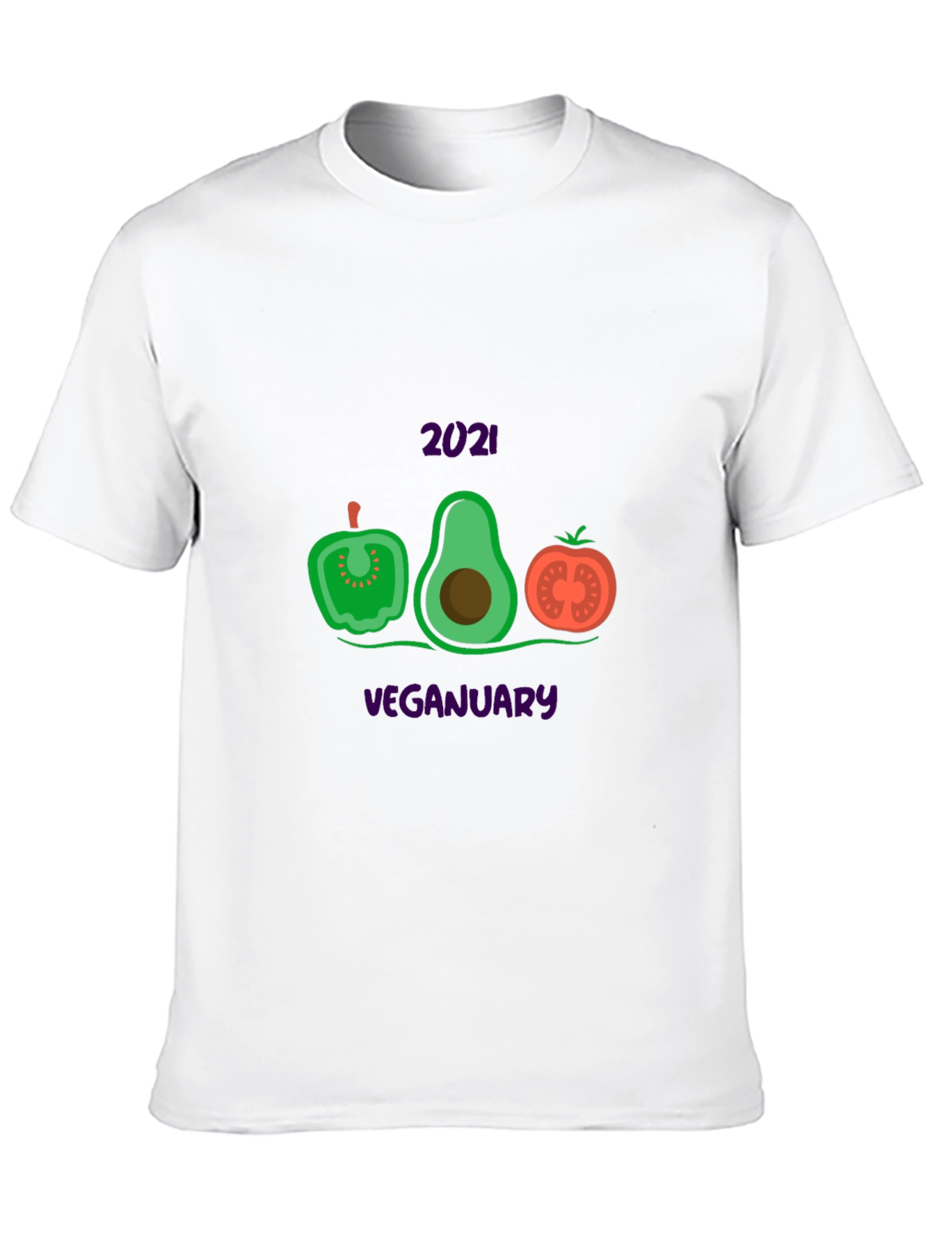 Veganuary T-Shirt with Vegetable Design