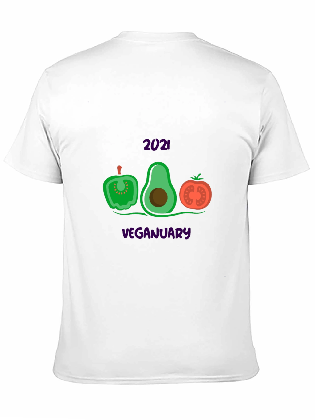 Veganuary T-Shirt with Vegetable Design
