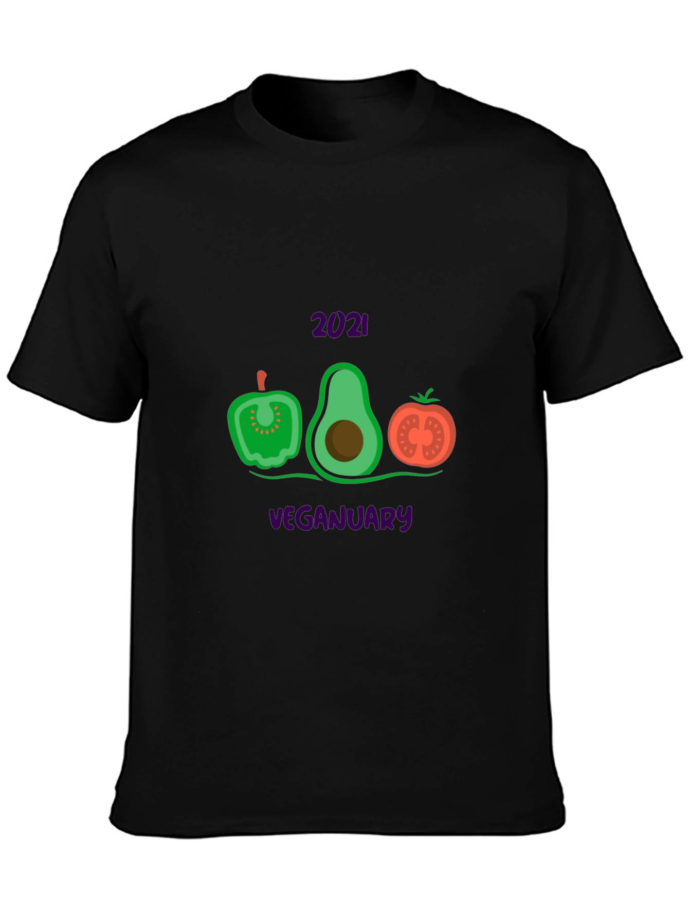 Veganuary T-Shirt with Vegetable Design