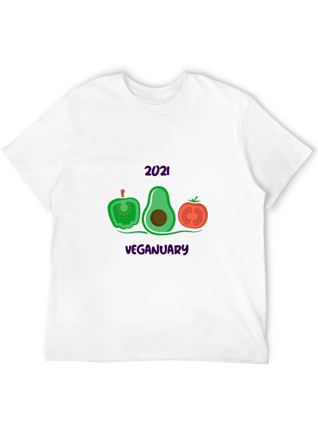 Veganuary T-Shirt with Vegetable Design