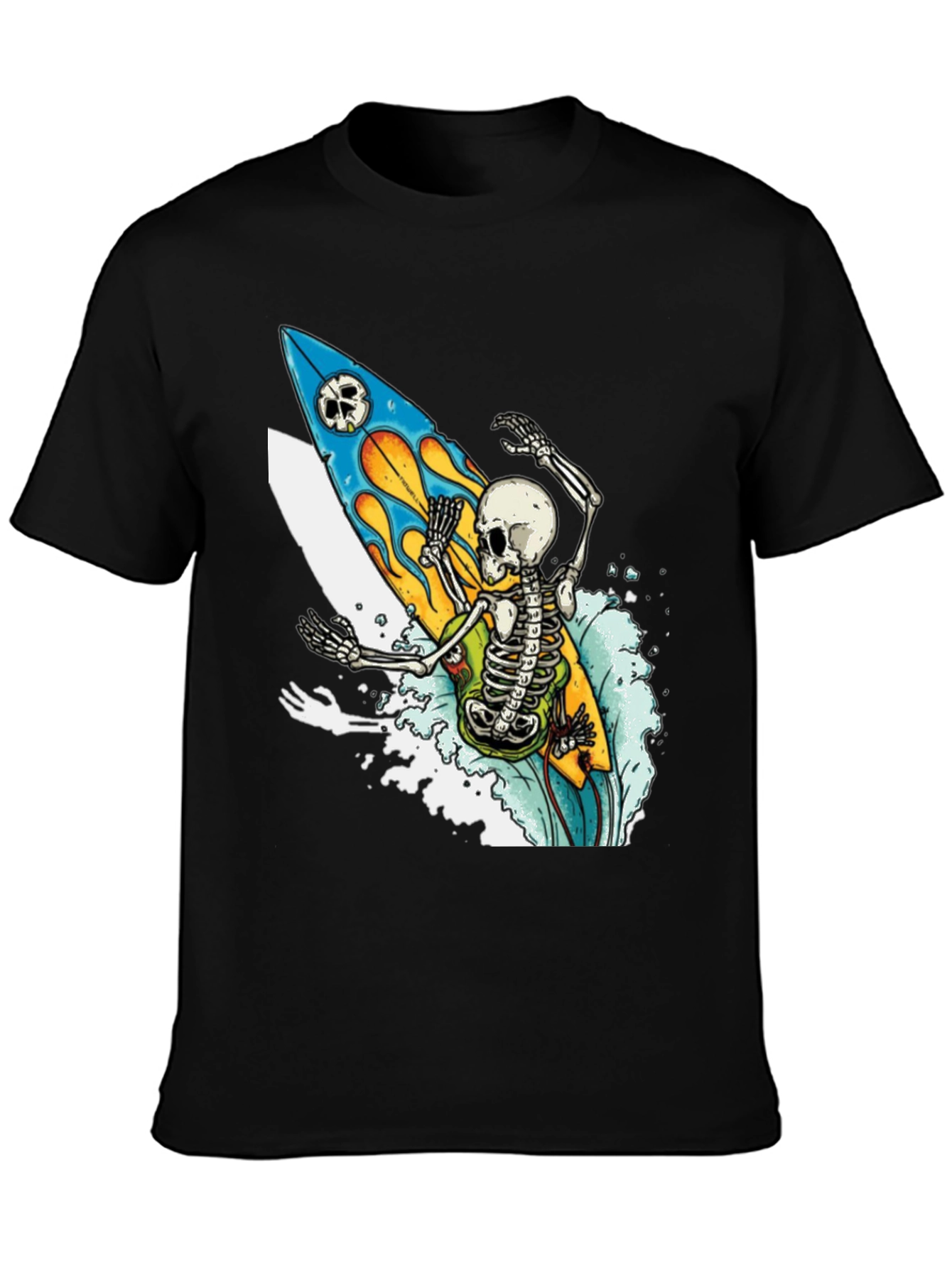 Skeleton Surfer T-Shirt - Ride the Wave of Style!
