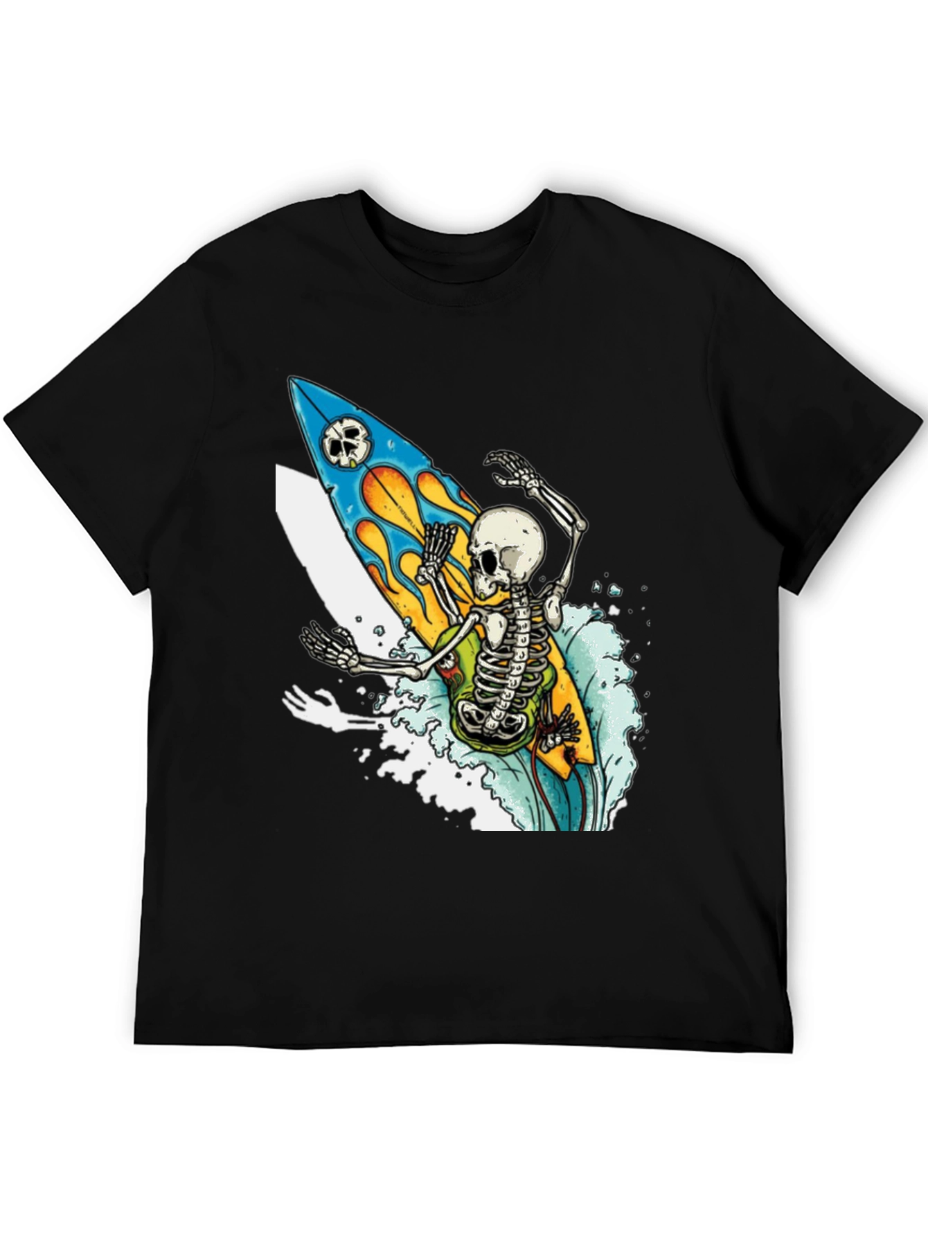 Skeleton Surfer T-Shirt - Ride the Wave of Style!