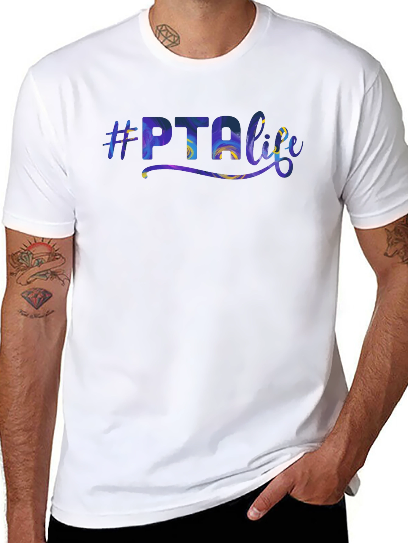 #PTA Life Graphic T-Shirt - Black Casual Tee