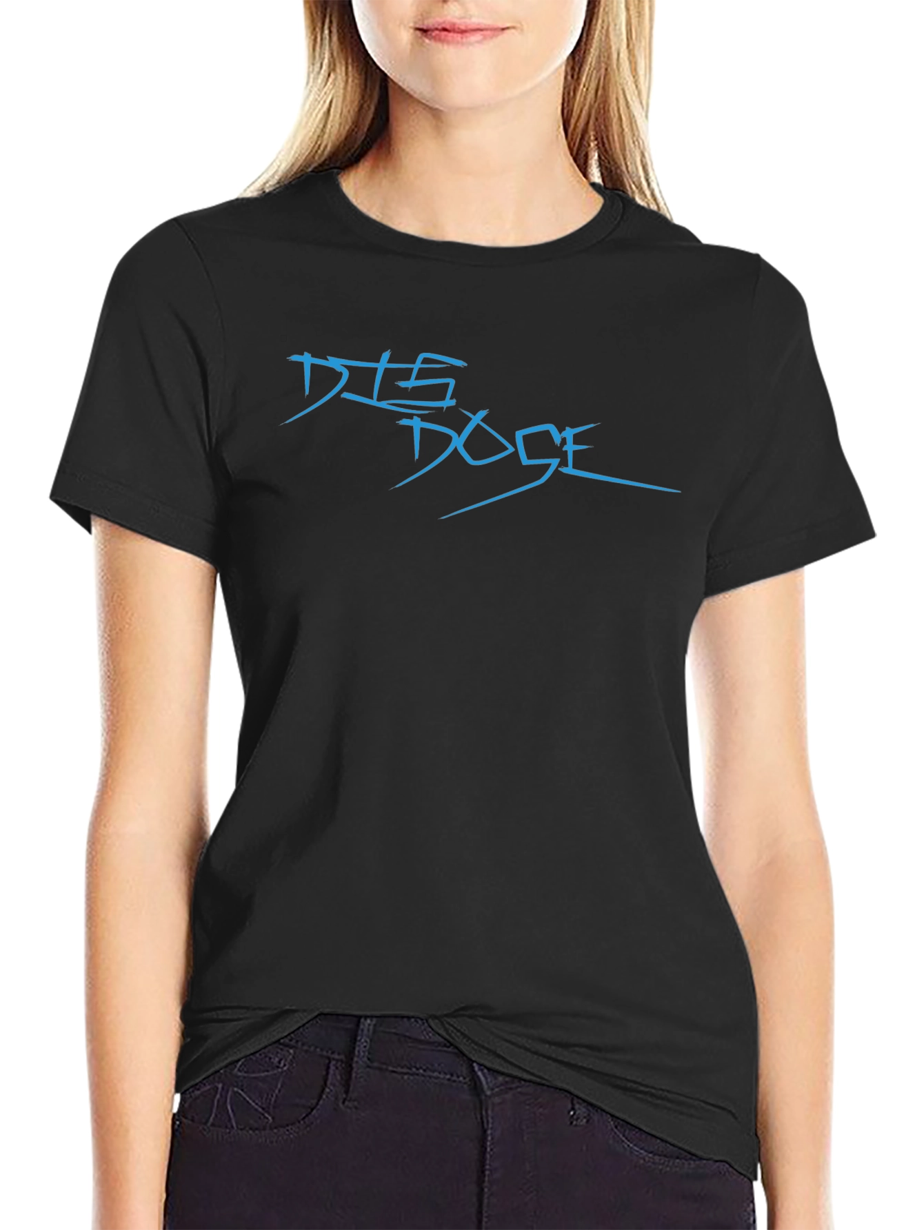 DTS Dose Black T-Shirt: Modern Graphic Tee