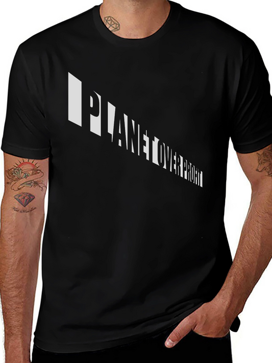 Planet Over Profit Graphic Tee - Black