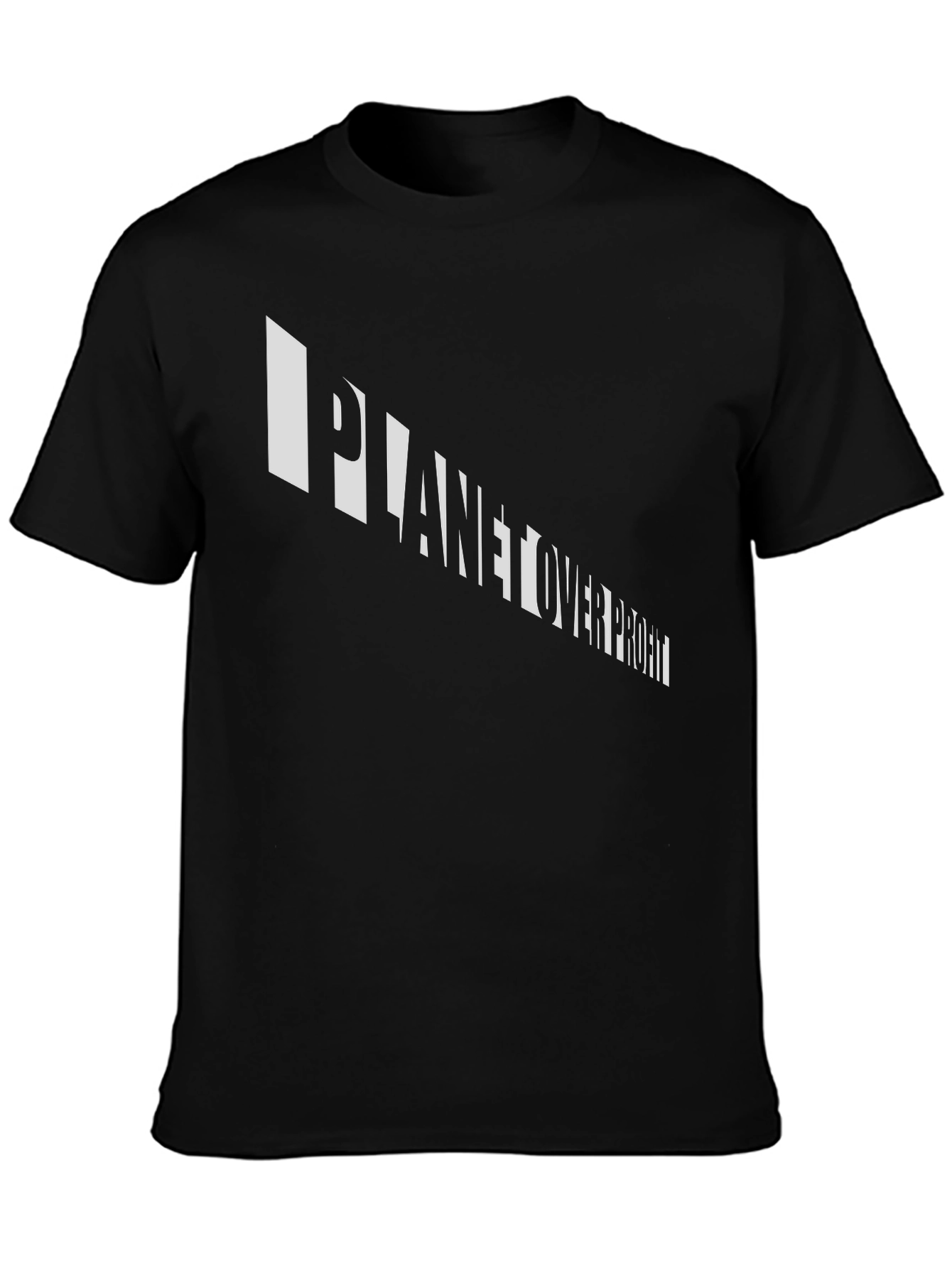 Planet Over Profit Graphic Tee - Black