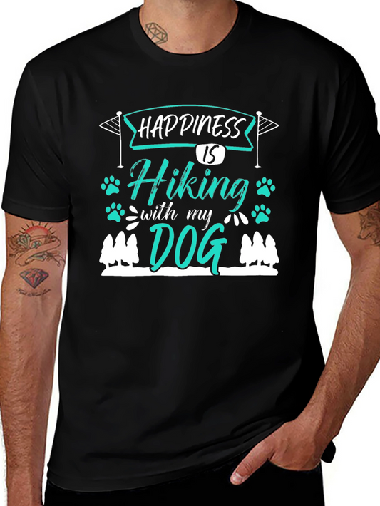 Hiking with My Dog Graphic T-Shirt