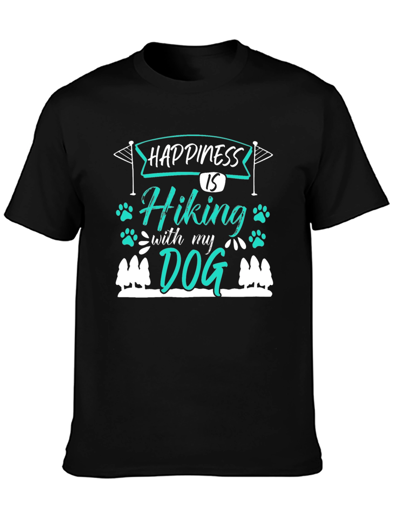 Hiking with My Dog Graphic T-Shirt