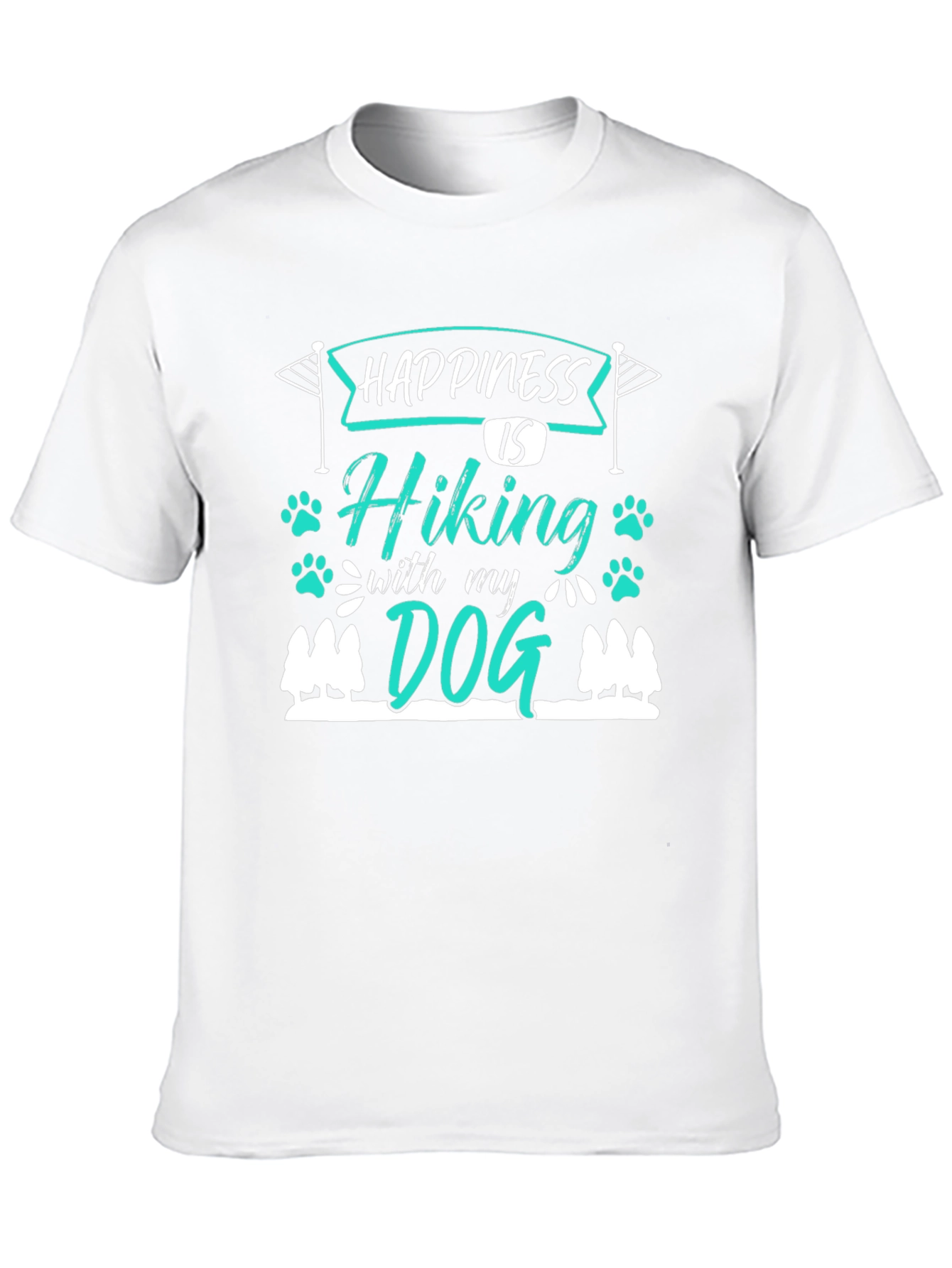Hiking with My Dog Graphic T-Shirt