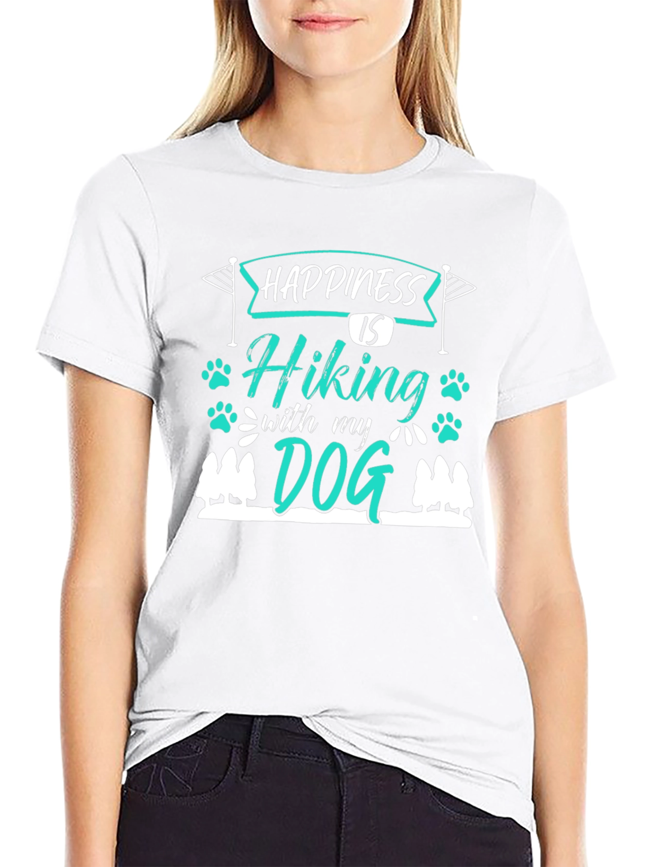 Hiking with My Dog Graphic T-Shirt
