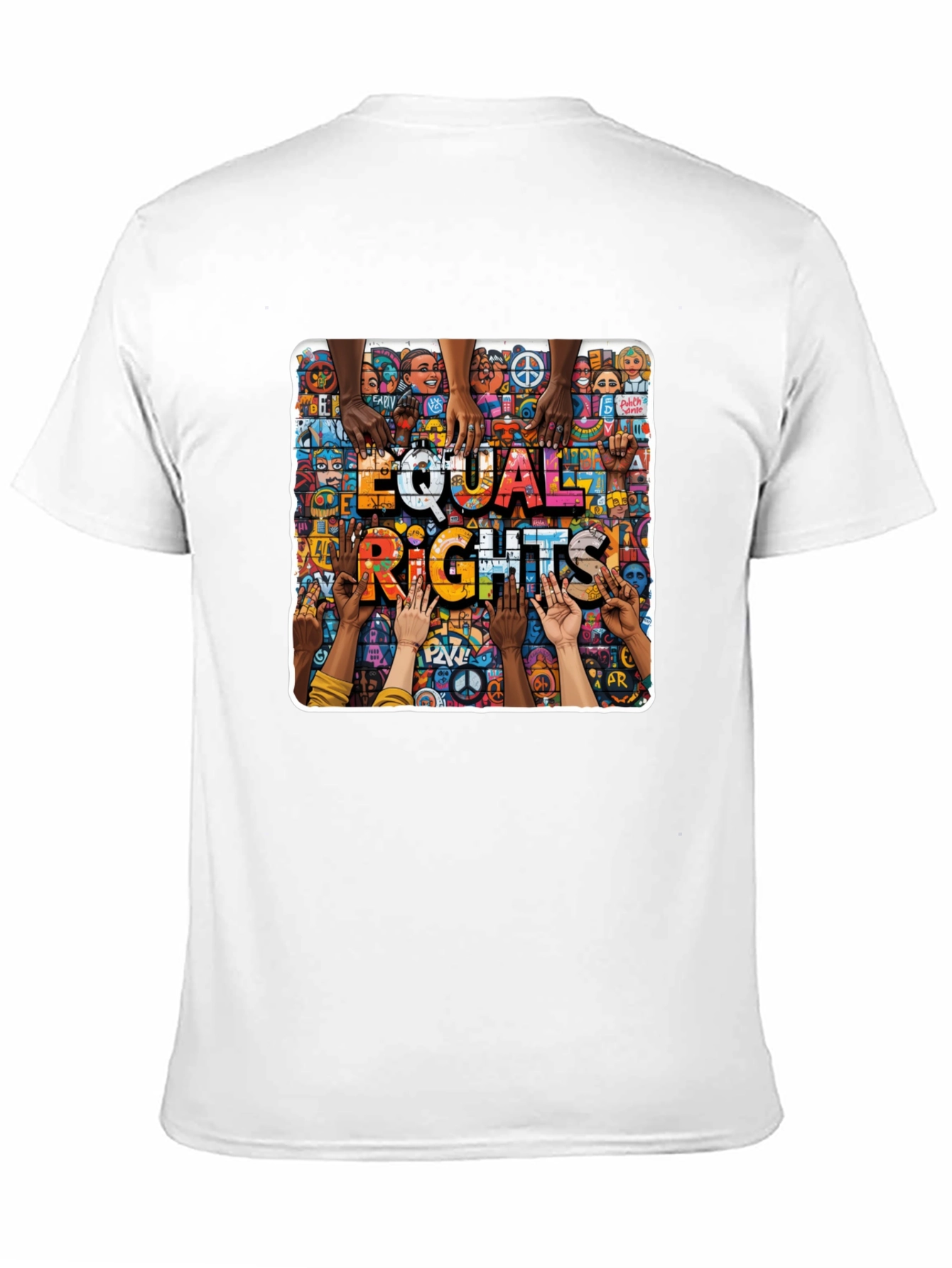 Equal Rights Graphic Print Black T-Shirt