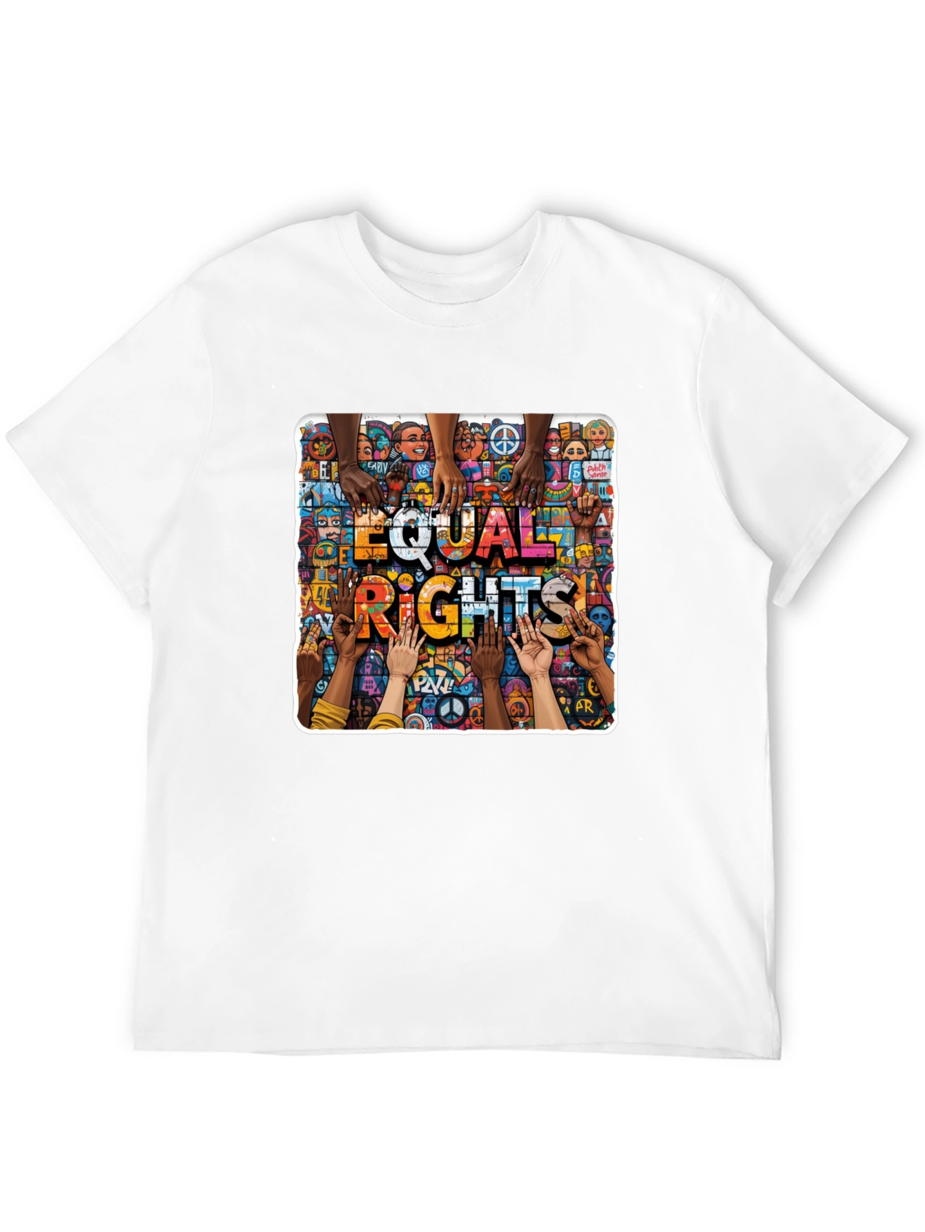 Equal Rights Graphic Print Black T-Shirt