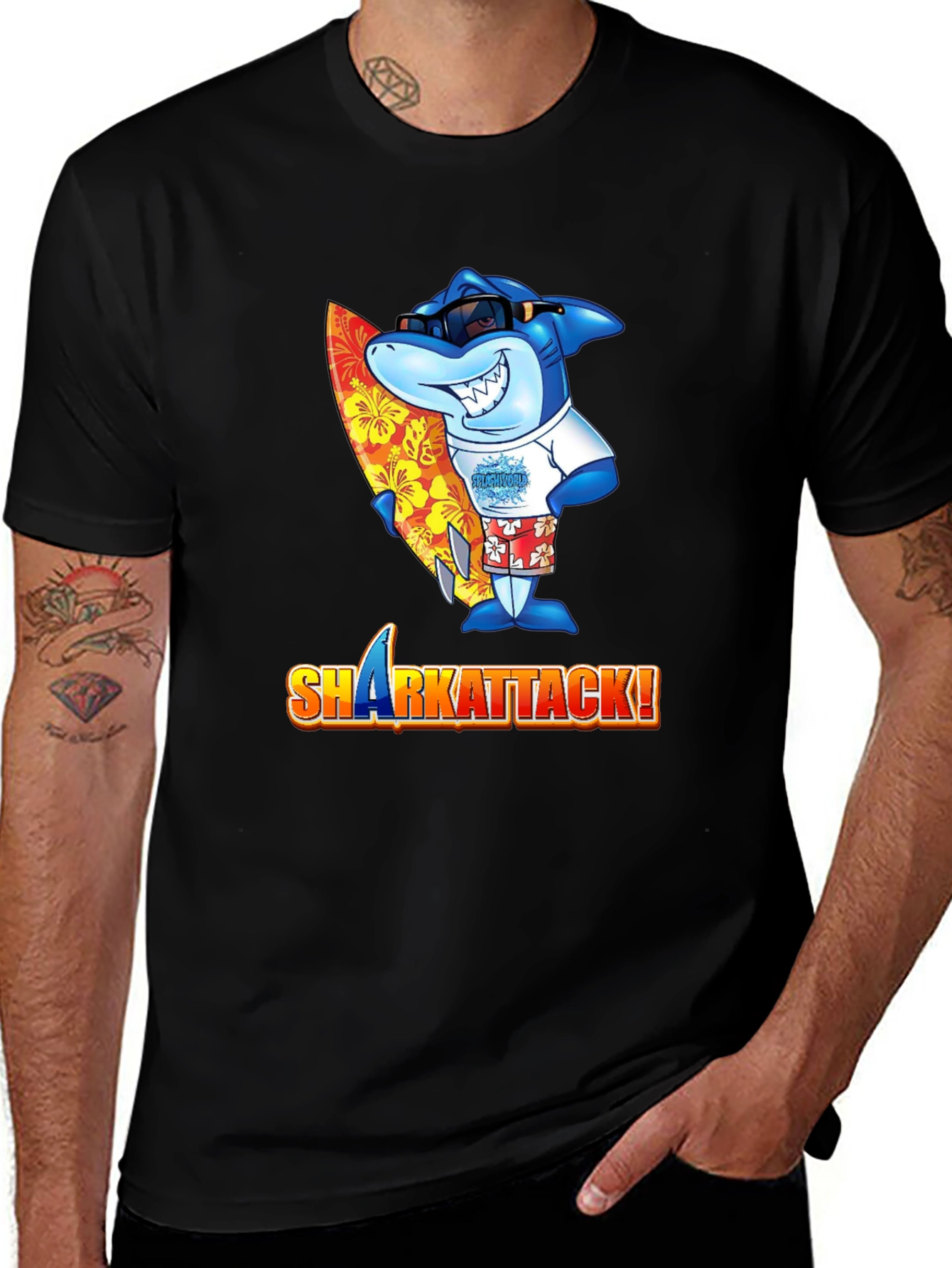 Shark Attack Graphic Tee - Surfs Up!