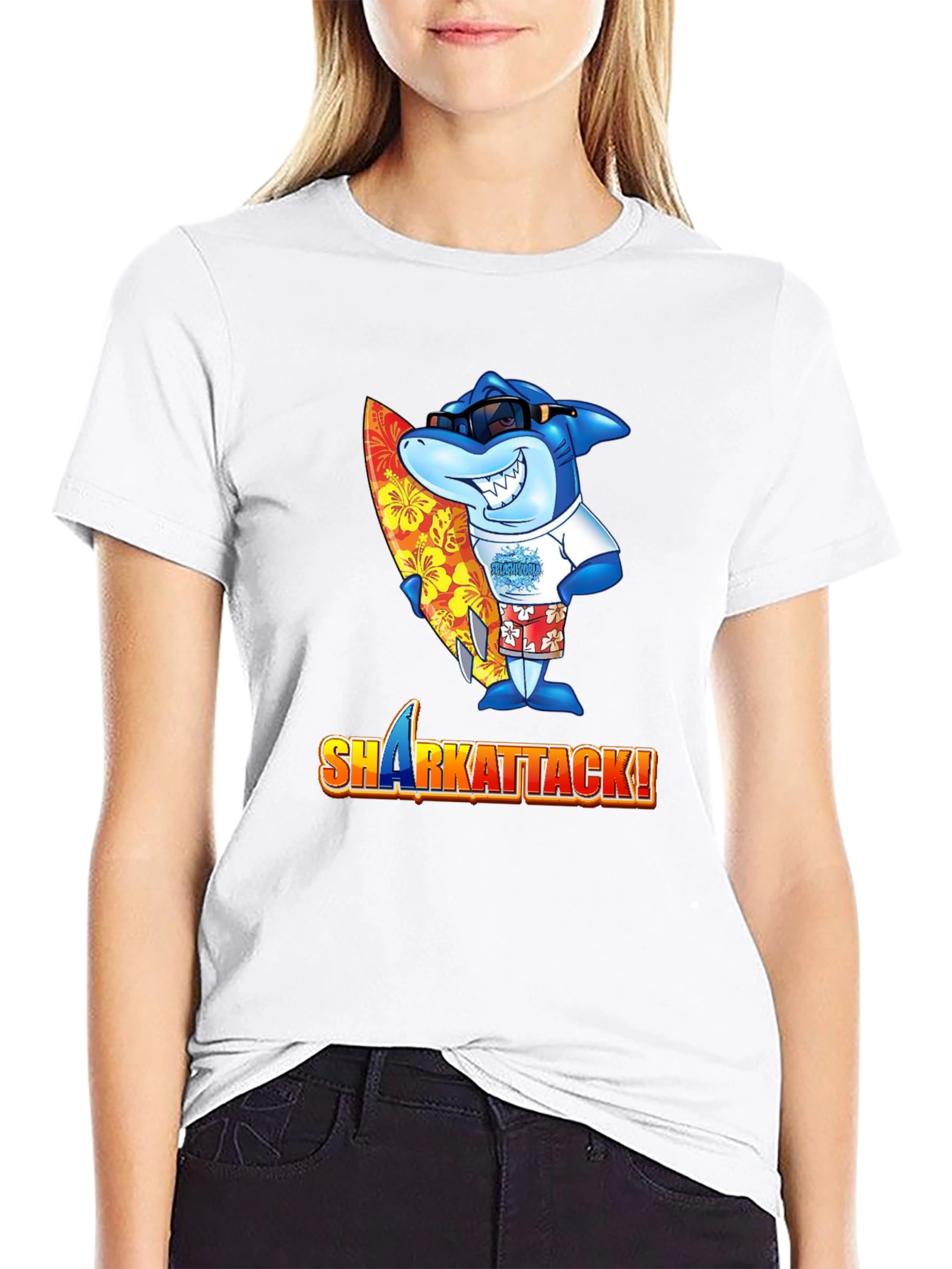 Shark Attack Graphic Tee - Surfs Up!