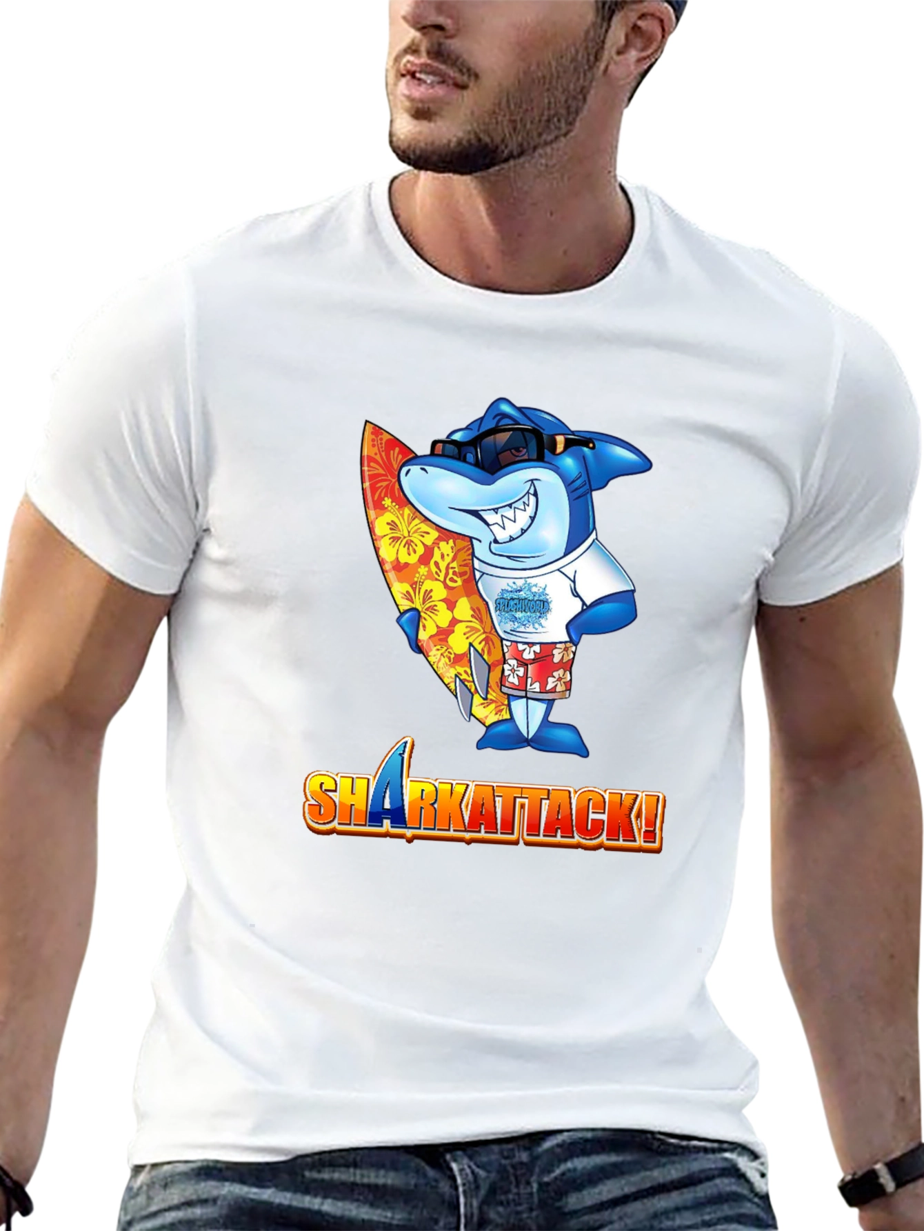 Shark Attack Graphic Tee - Surfs Up!