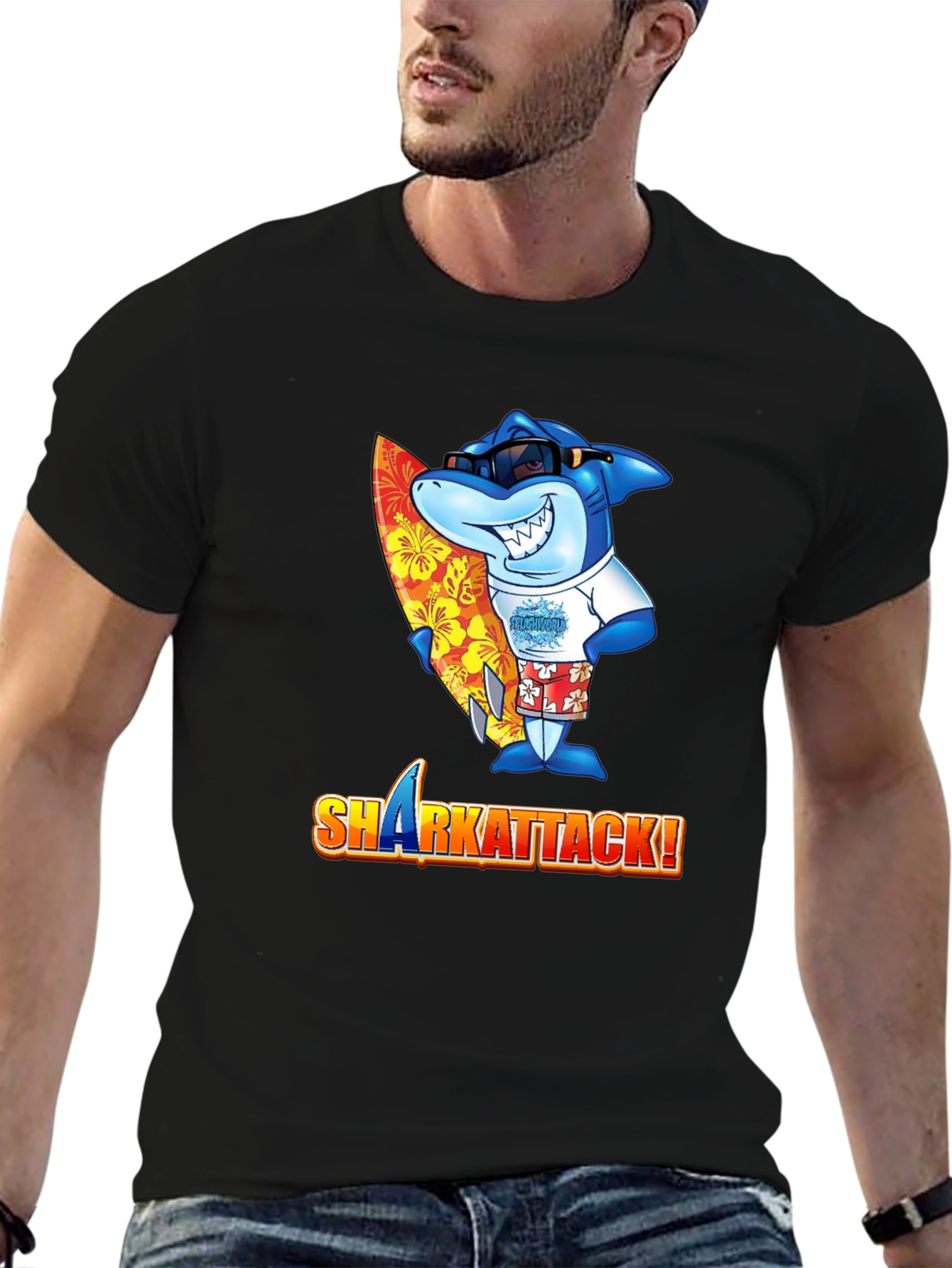Shark Attack Graphic Tee - Surfs Up!