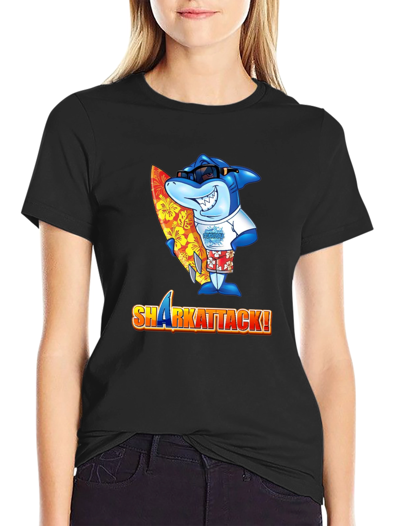 Shark Attack Graphic Tee - Surfs Up!