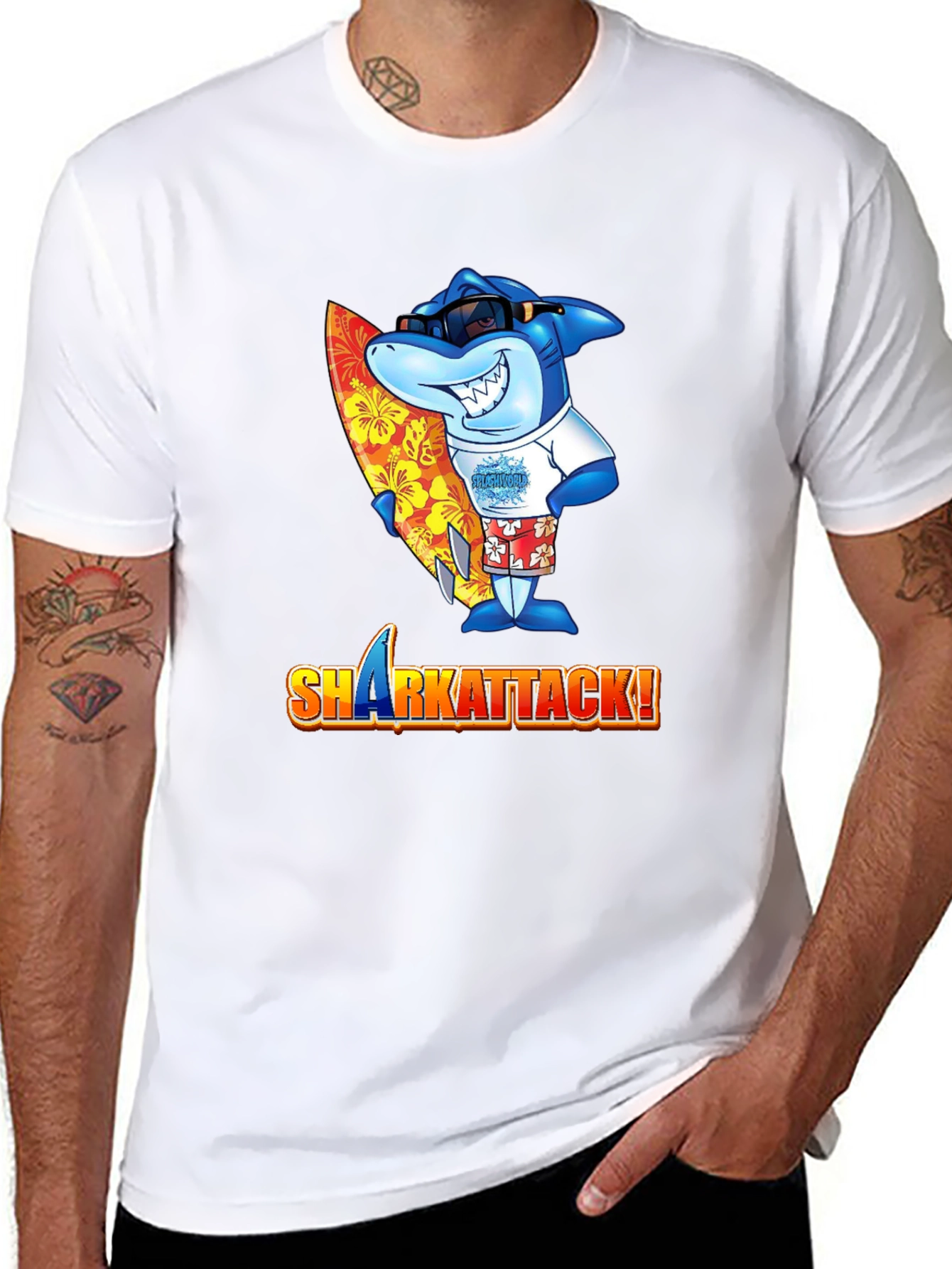 Shark Attack Graphic Tee - Surfs Up!