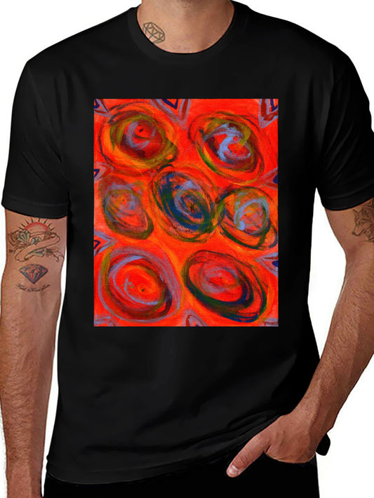 Abstract Art Print Crew Neck T-Shirt