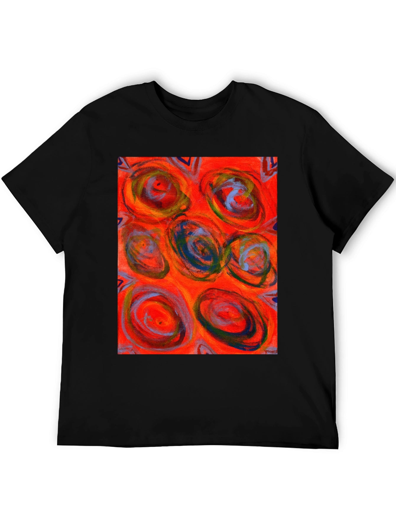 Abstract Art Print Crew Neck T-Shirt