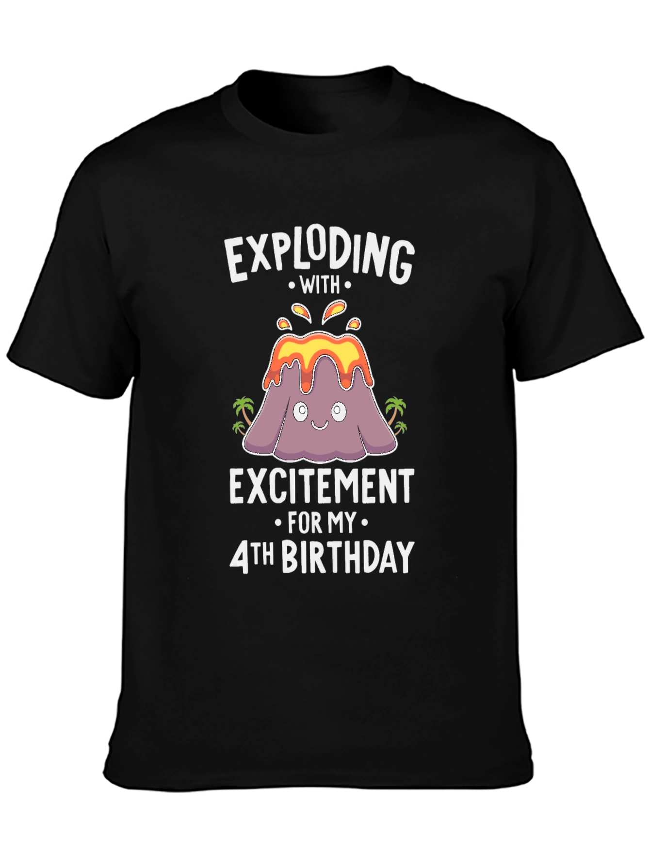 Exploding with Excitement 4th Birthday T-Shirt