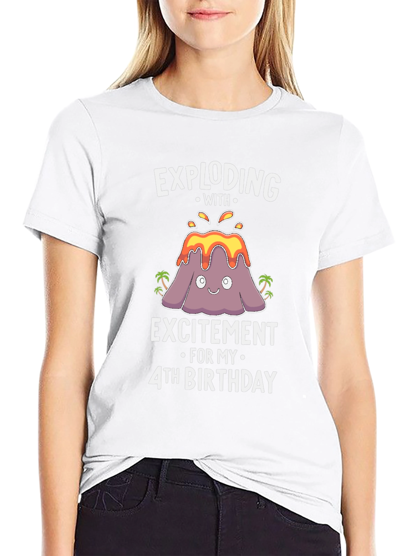 Exploding with Excitement 4th Birthday T-Shirt