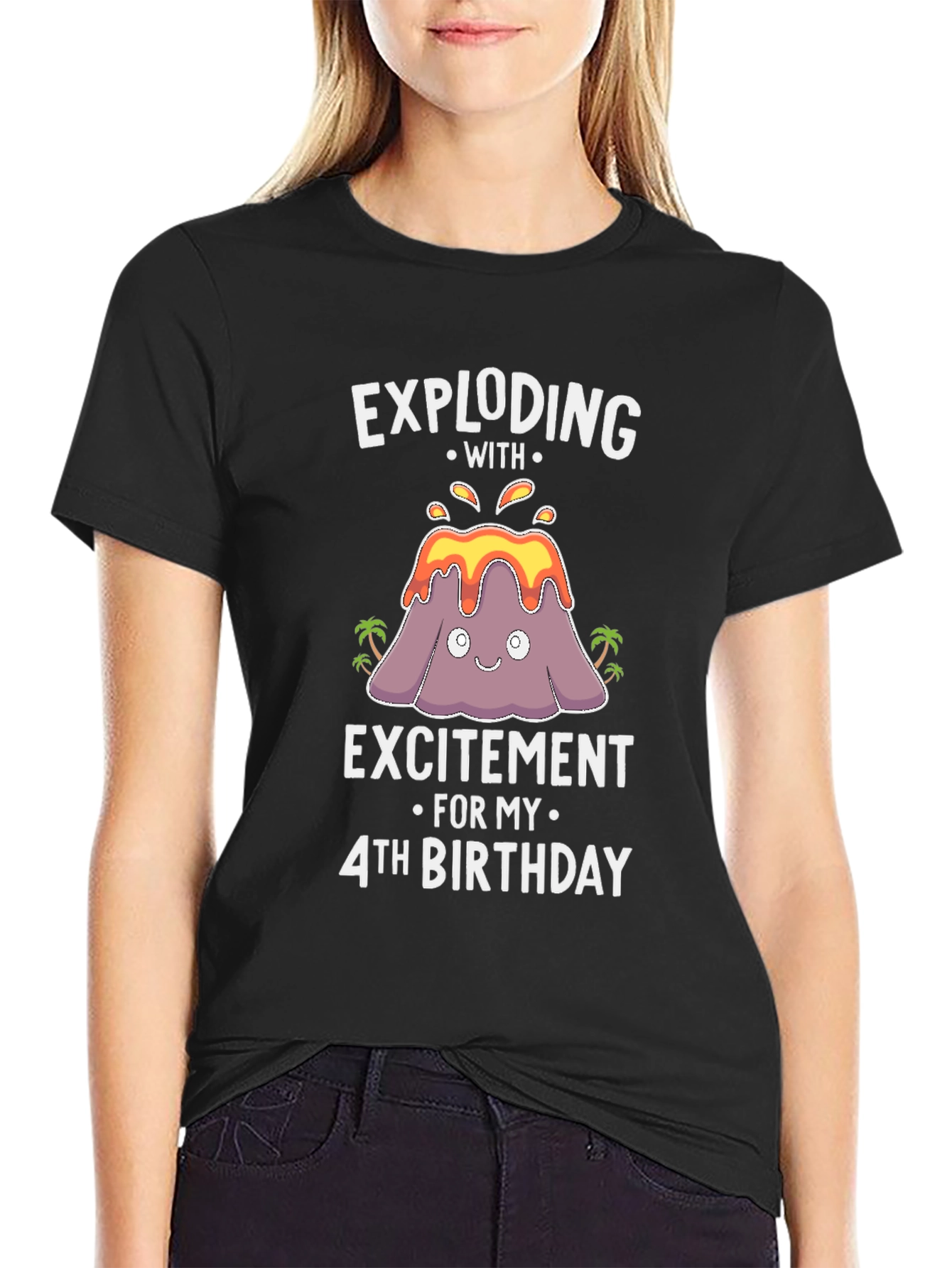 Exploding with Excitement 4th Birthday T-Shirt