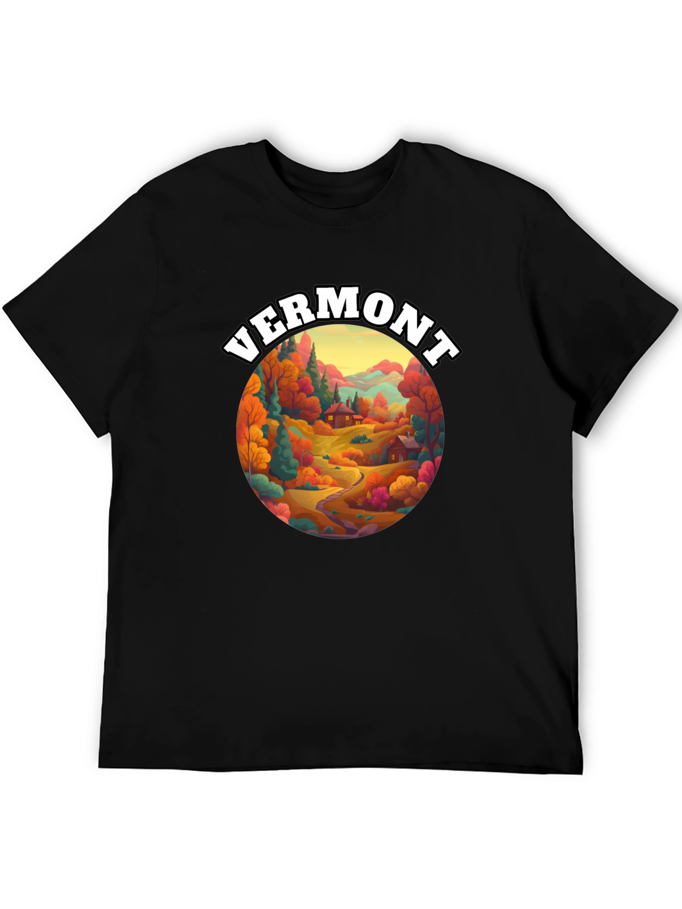 Vermont Graphic Tee - Autumn Landscape T-Shirt