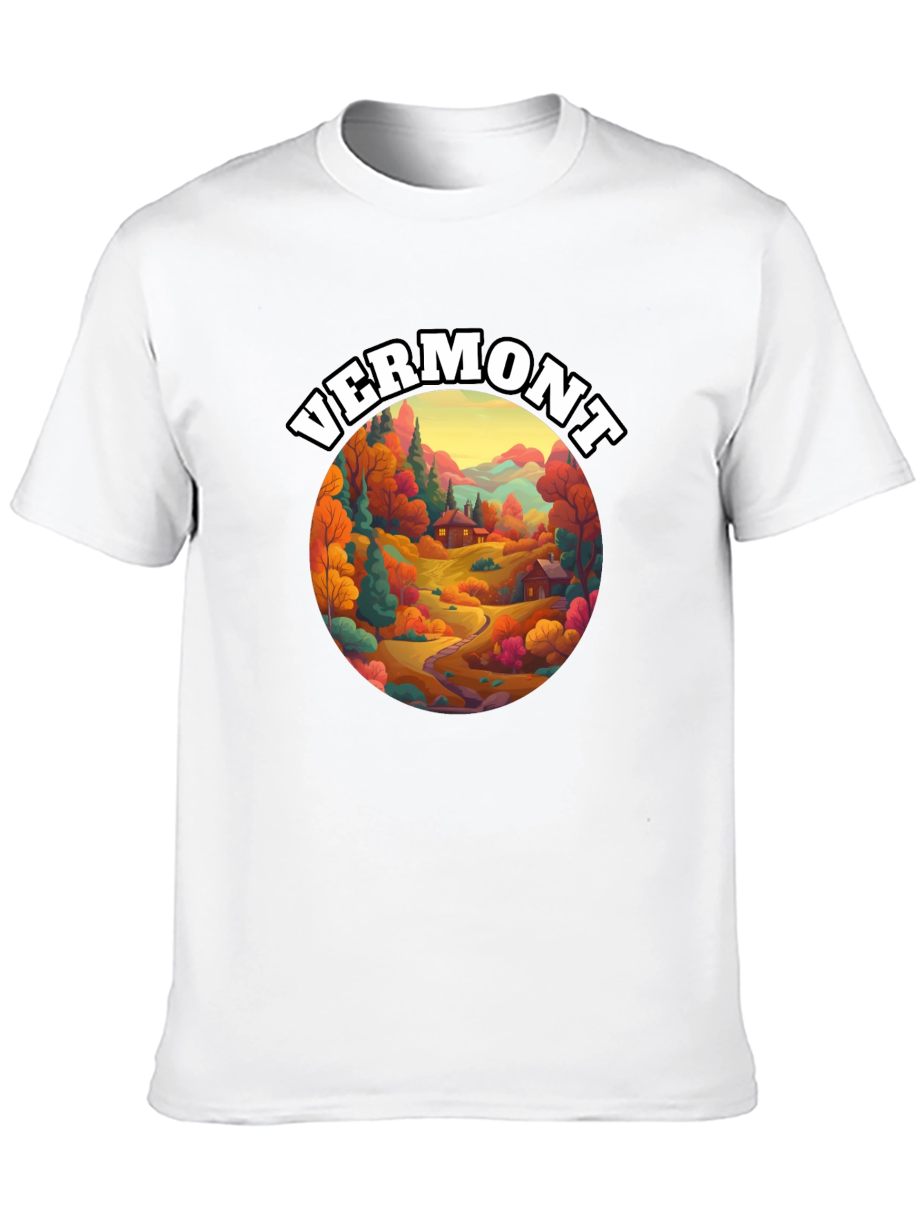 Vermont Graphic Tee - Autumn Landscape T-Shirt