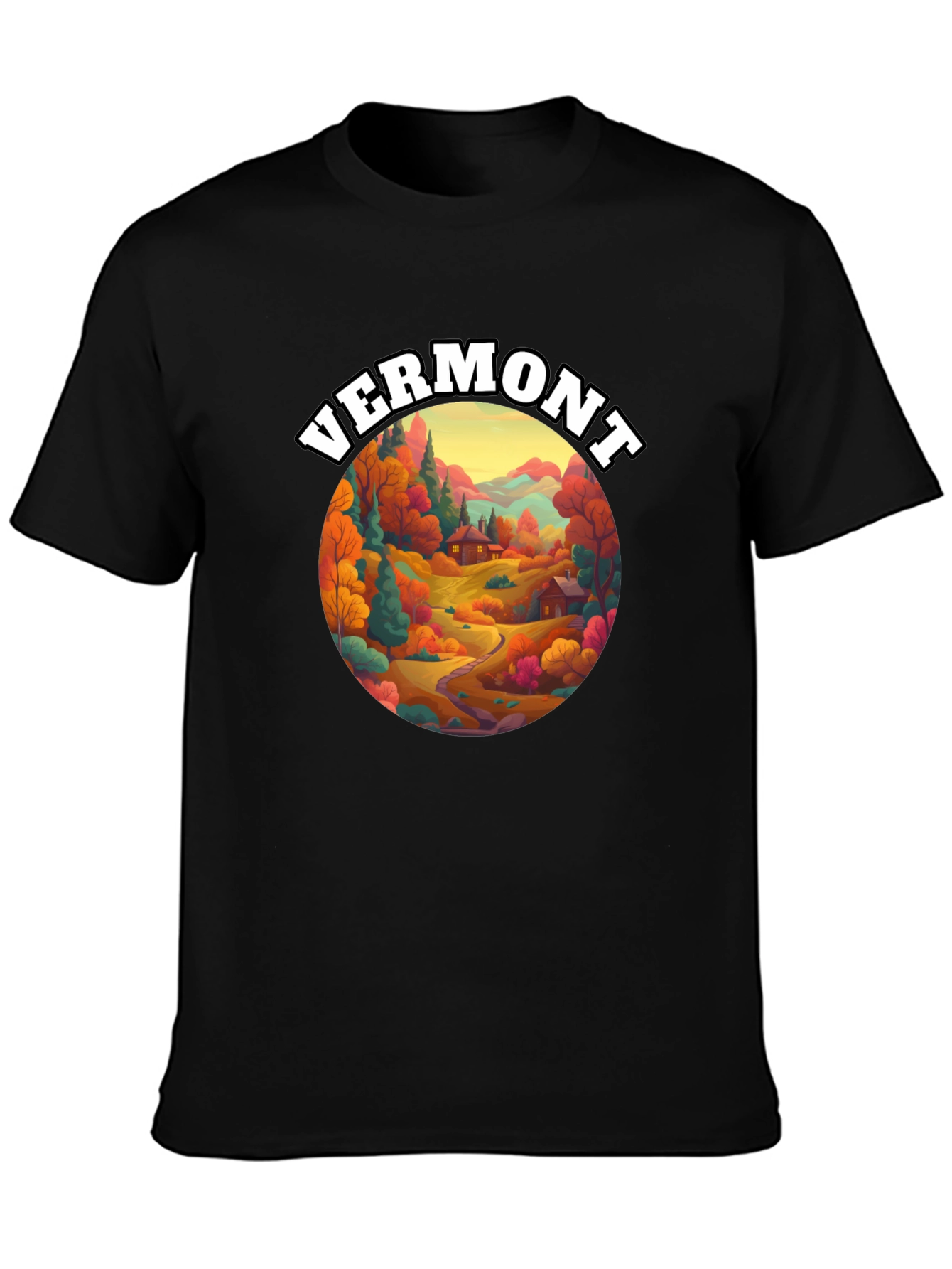 Vermont Graphic Tee - Autumn Landscape T-Shirt