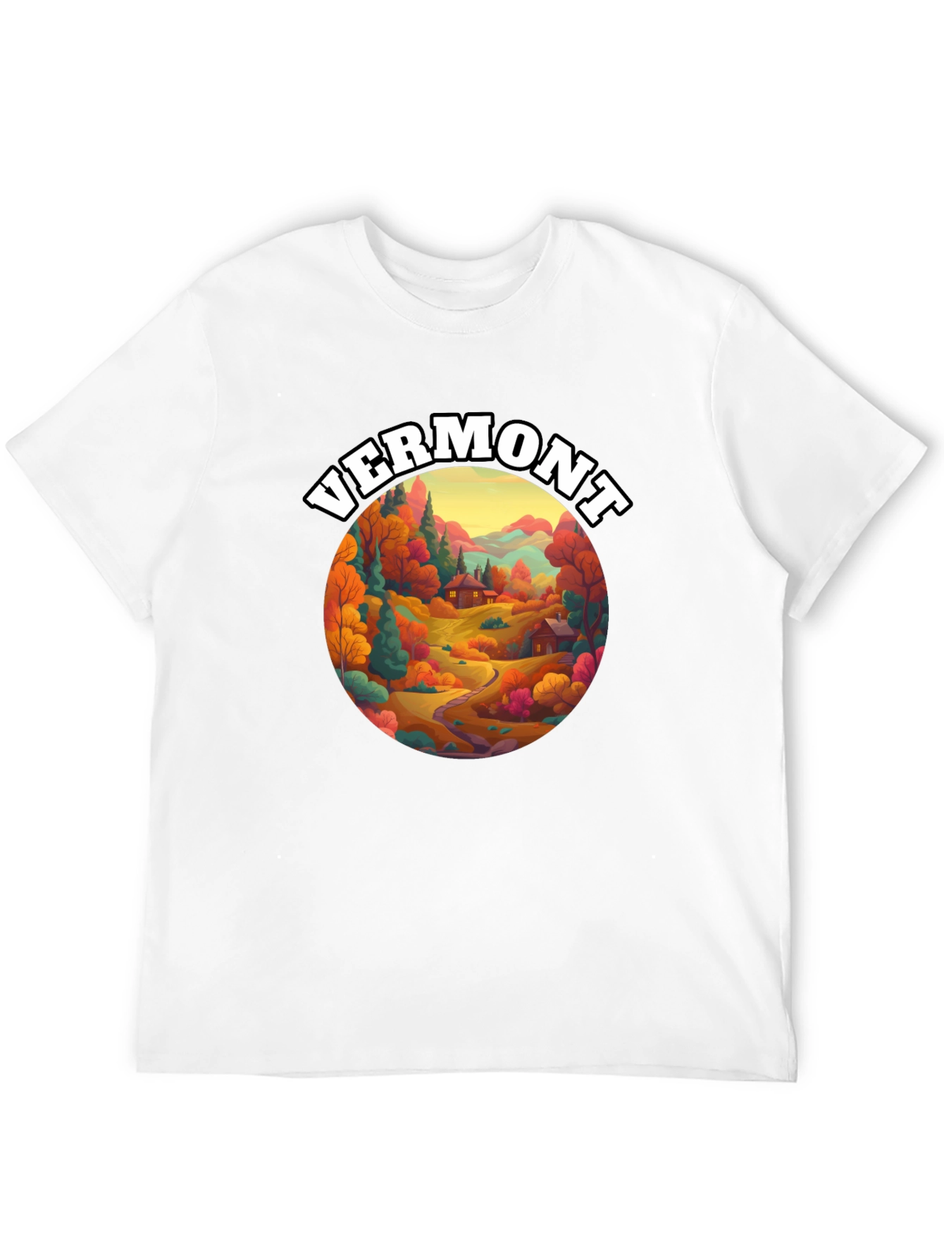 Vermont Graphic Tee - Autumn Landscape T-Shirt