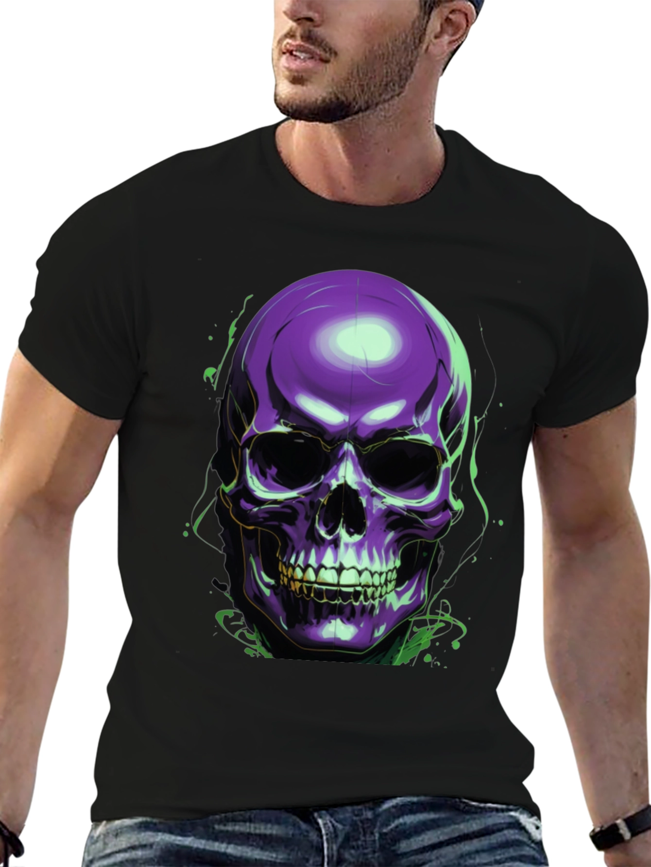 Skull Graphic Tee - Mens Black T-Shirt