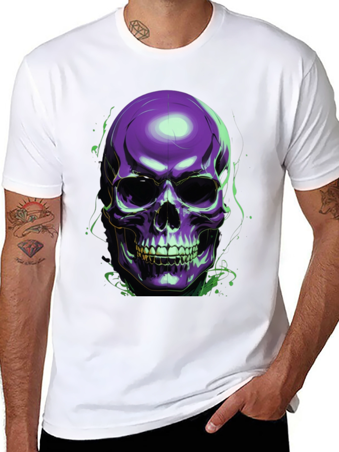 Skull Graphic Tee - Mens Black T-Shirt