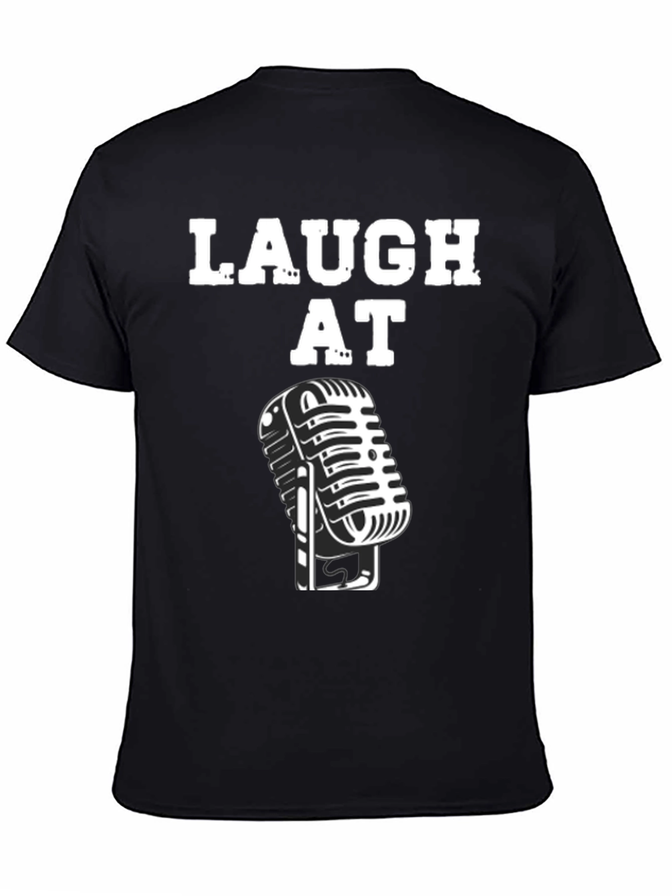 Laugh At Microphone Graphic Tee - Black