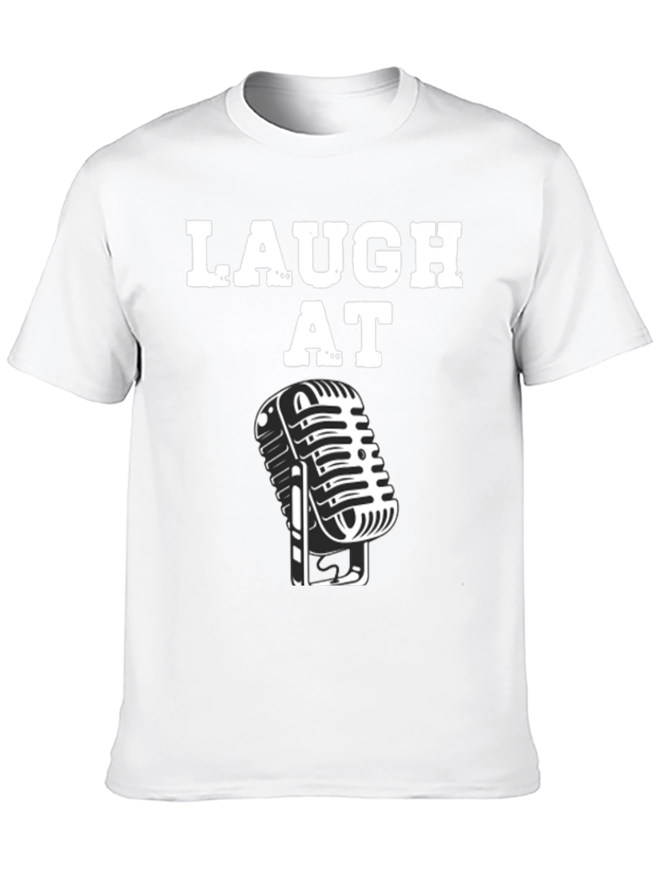 Laugh At Microphone Graphic Tee - Black