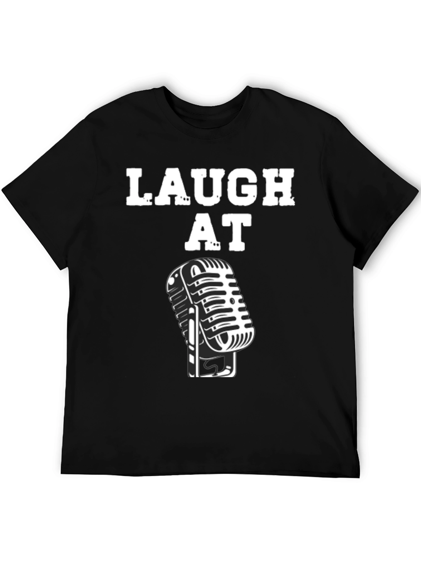 Laugh At Microphone Graphic Tee - Black