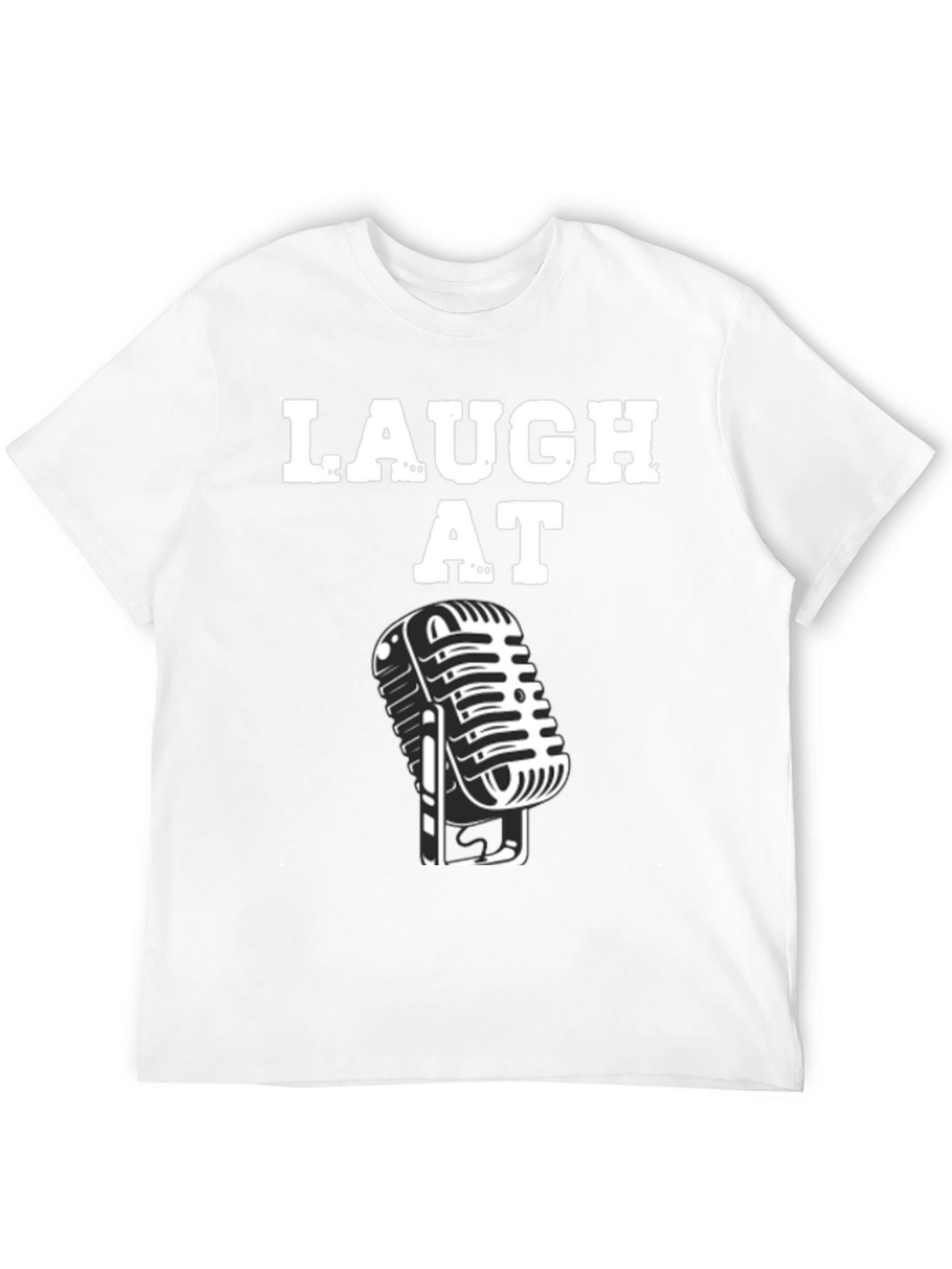 Laugh At Microphone Graphic Tee - Black
