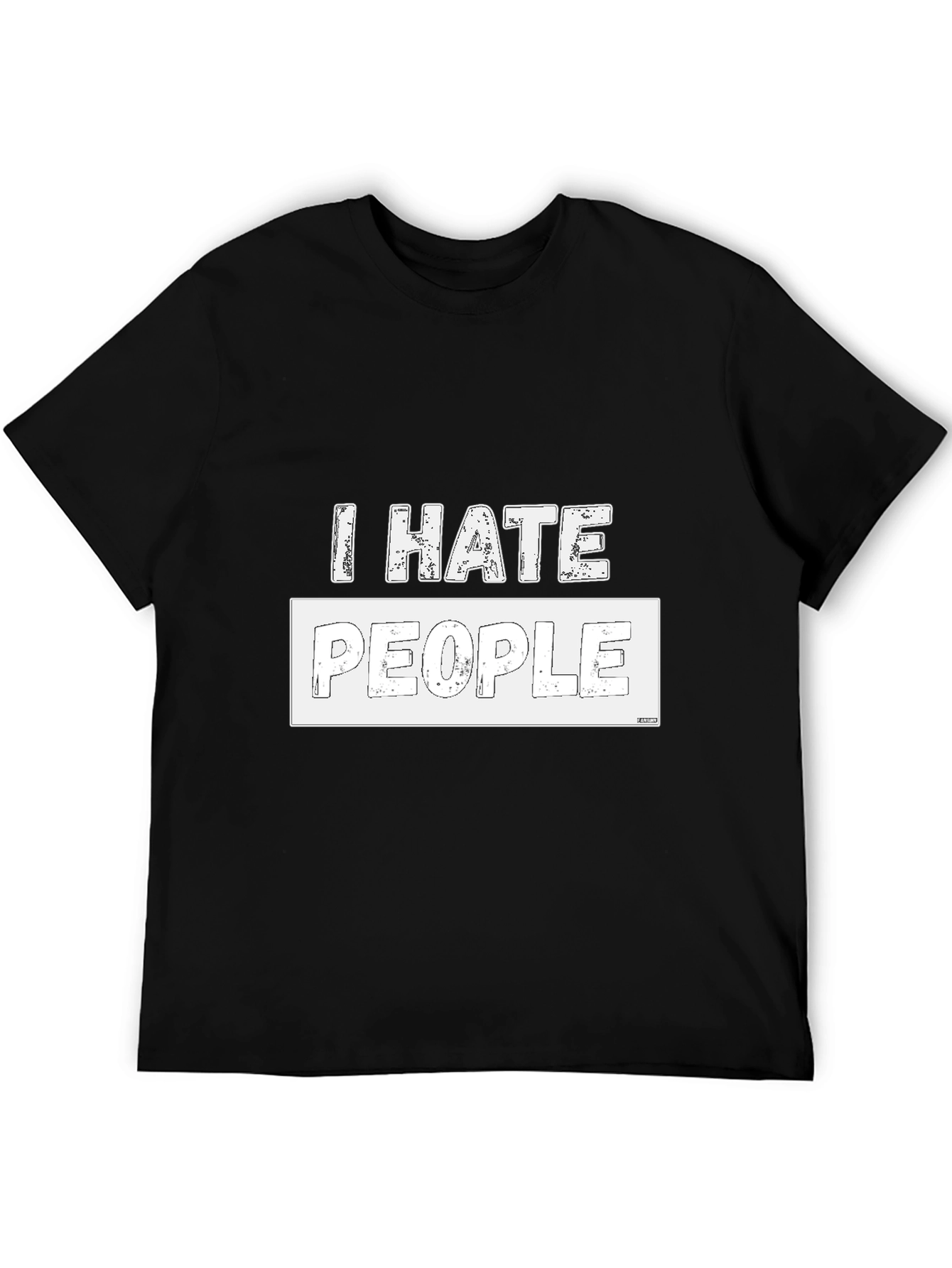 I Hate People Graphic T-Shirt - Black Cotton Tee