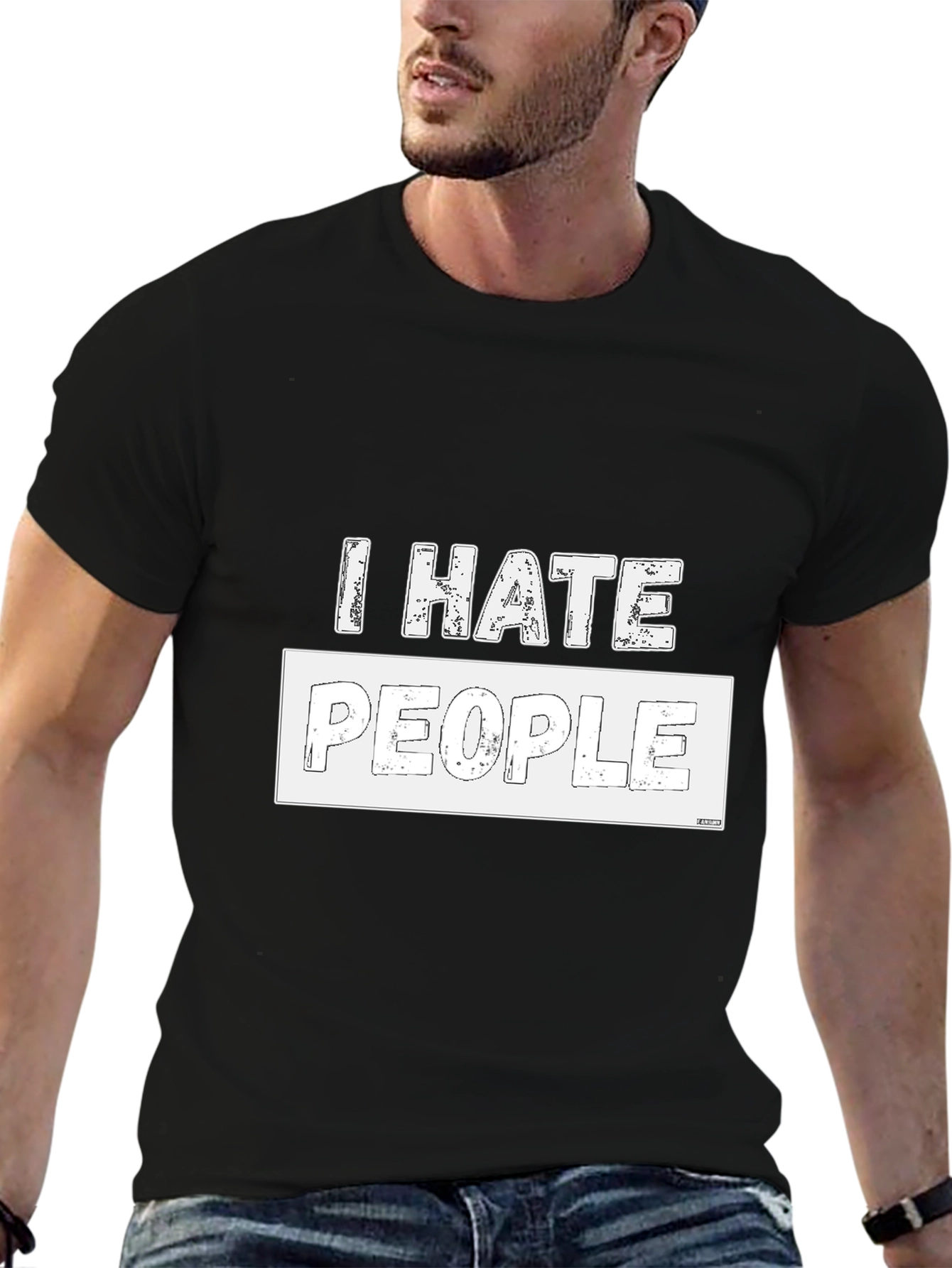 I Hate People Graphic T-Shirt - Black Cotton Tee