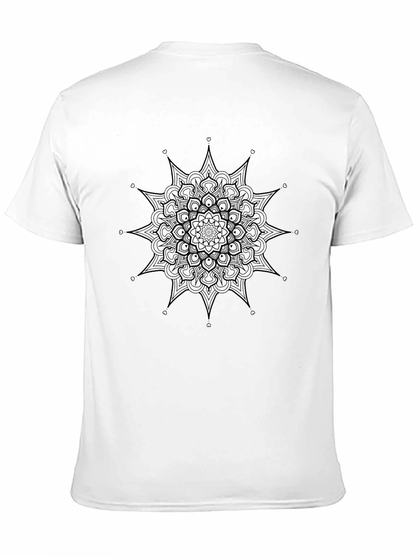 Black Mandala Graphic T-Shirt - Mens Casual Tee